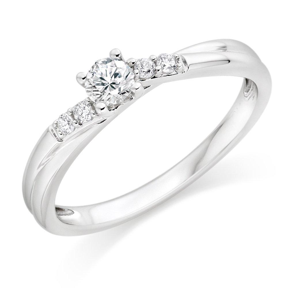 Beaverbrooks 9ct White Gold Diamond Solitaire Engagement Ring