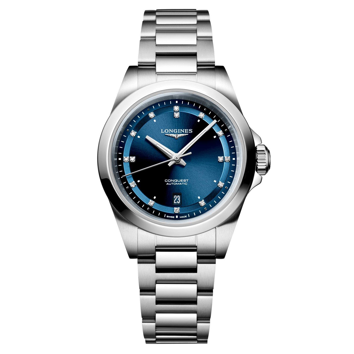 Longines Conquest 30mm Diamond Automatic Ladies Watch