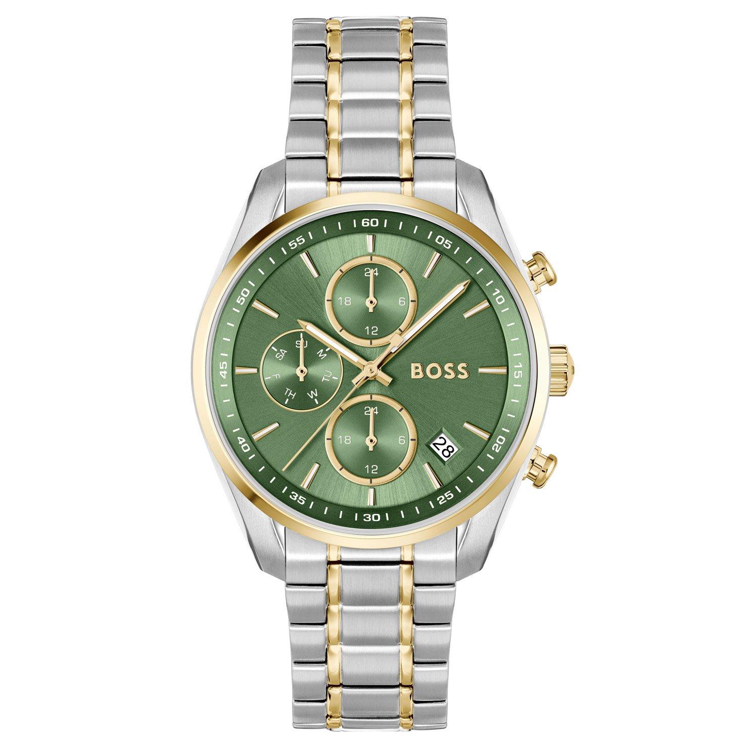 BOSS Grand Tour 38mm Stainless Steel and Yellow Gold Tone Chronograph Ladies Watch