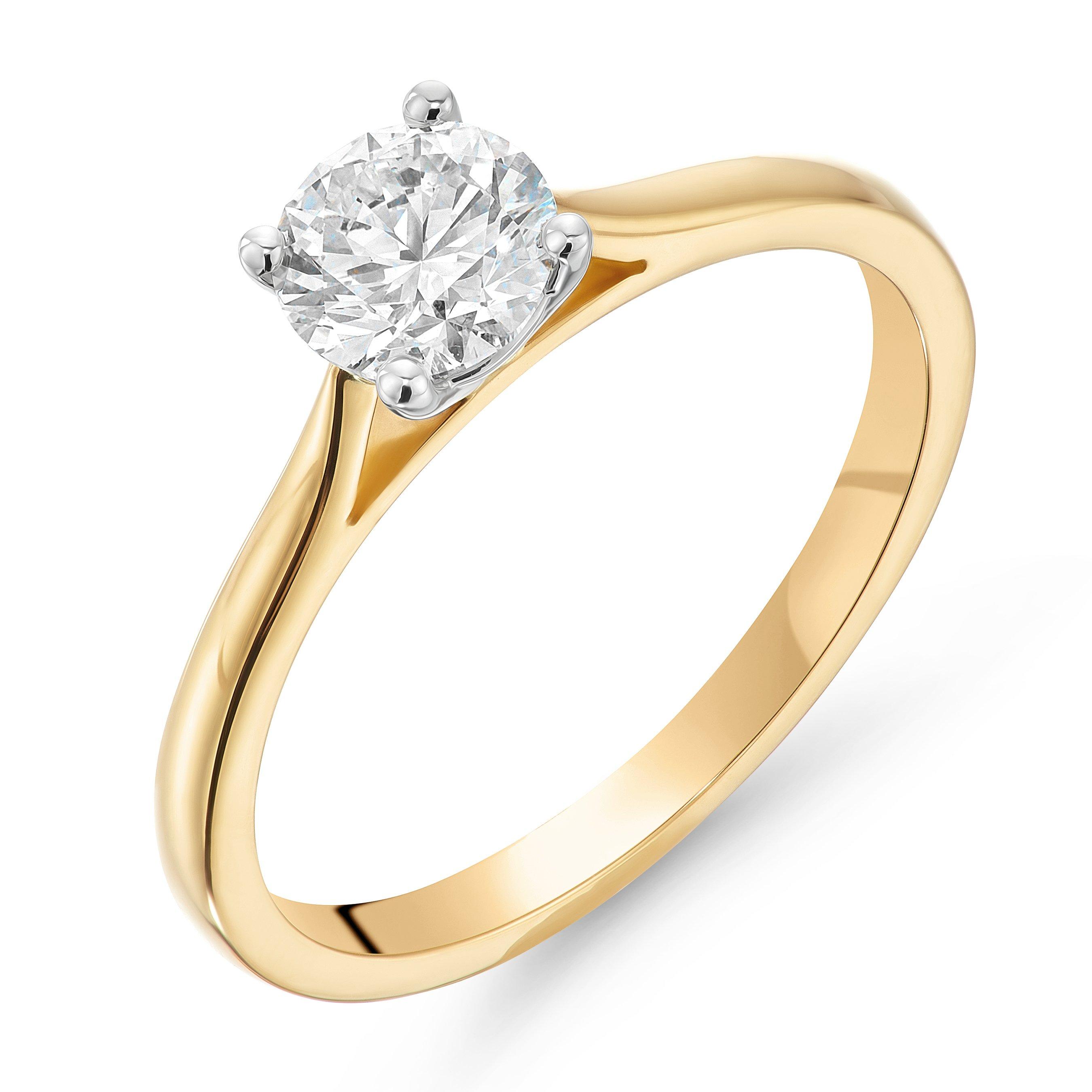 Beaverbrooks Once 18ct Yellow Gold Diamond Solitaire Ring