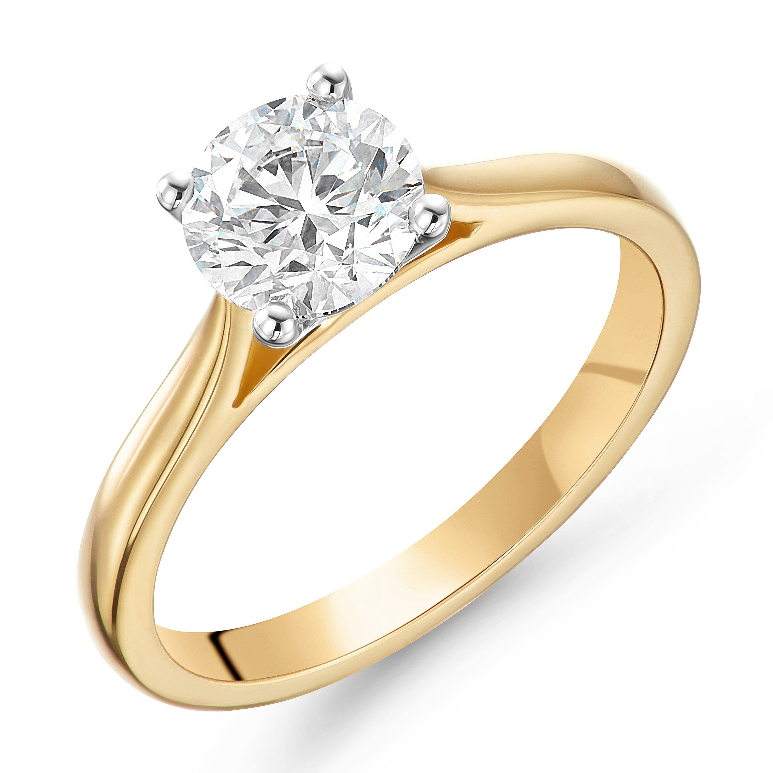 Beaverbrooks Once 18ct Yellow Gold Diamond Solitaire Ring