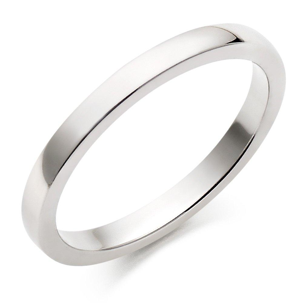 Beaverbrooks 18ct White Gold 2mm Court Wedding Ring
