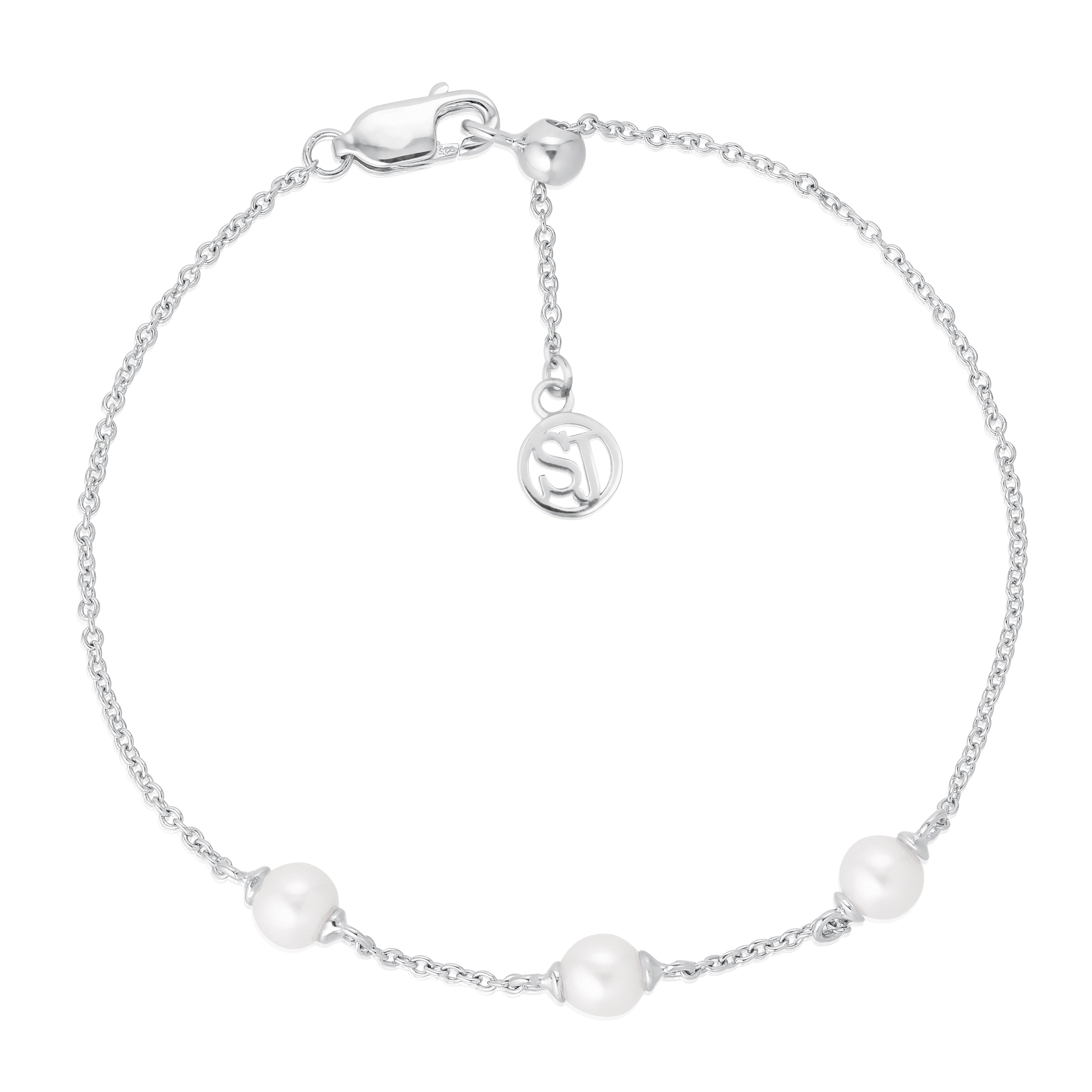 Sif Jakobs Padua Tre Silver Freshwater Pearl Bracelet