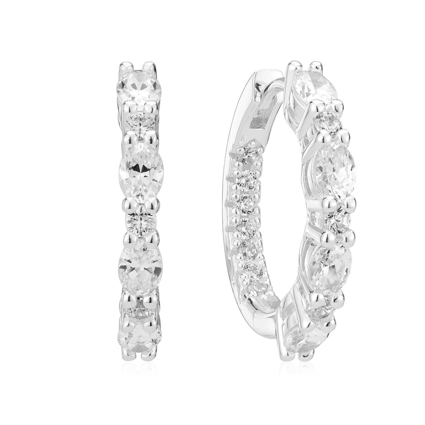 Sif Jakobs Ellera Silver Cubic Zirconia Hoop Earrings