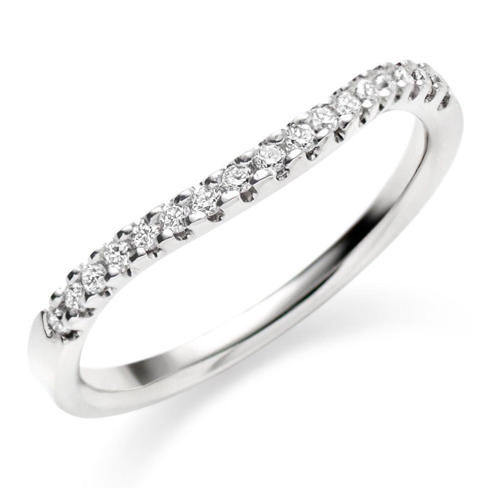 Beaverbrooks 18ct White Gold Diamond 2mm Shaped Wedding Ring