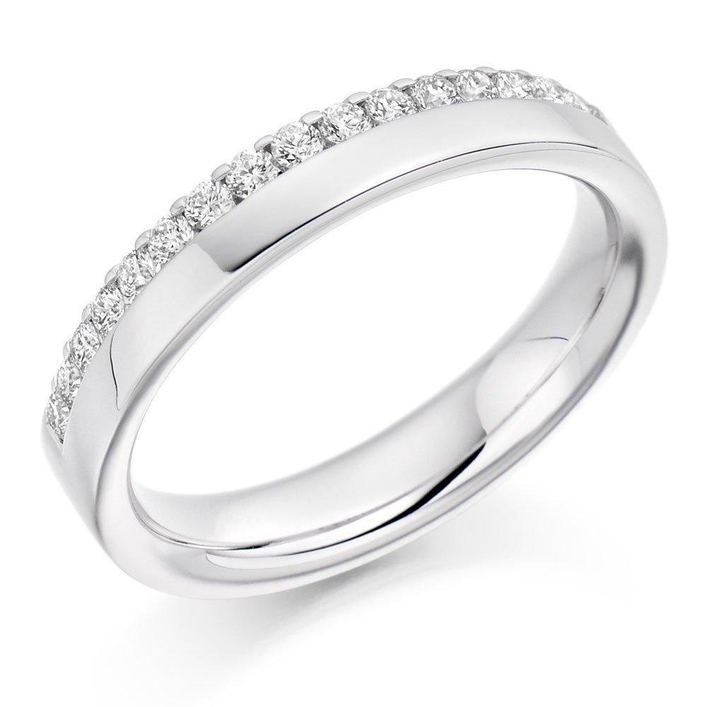 Beaverbrooks 18ct White Gold Diamond 3.5mm Wedding Ring