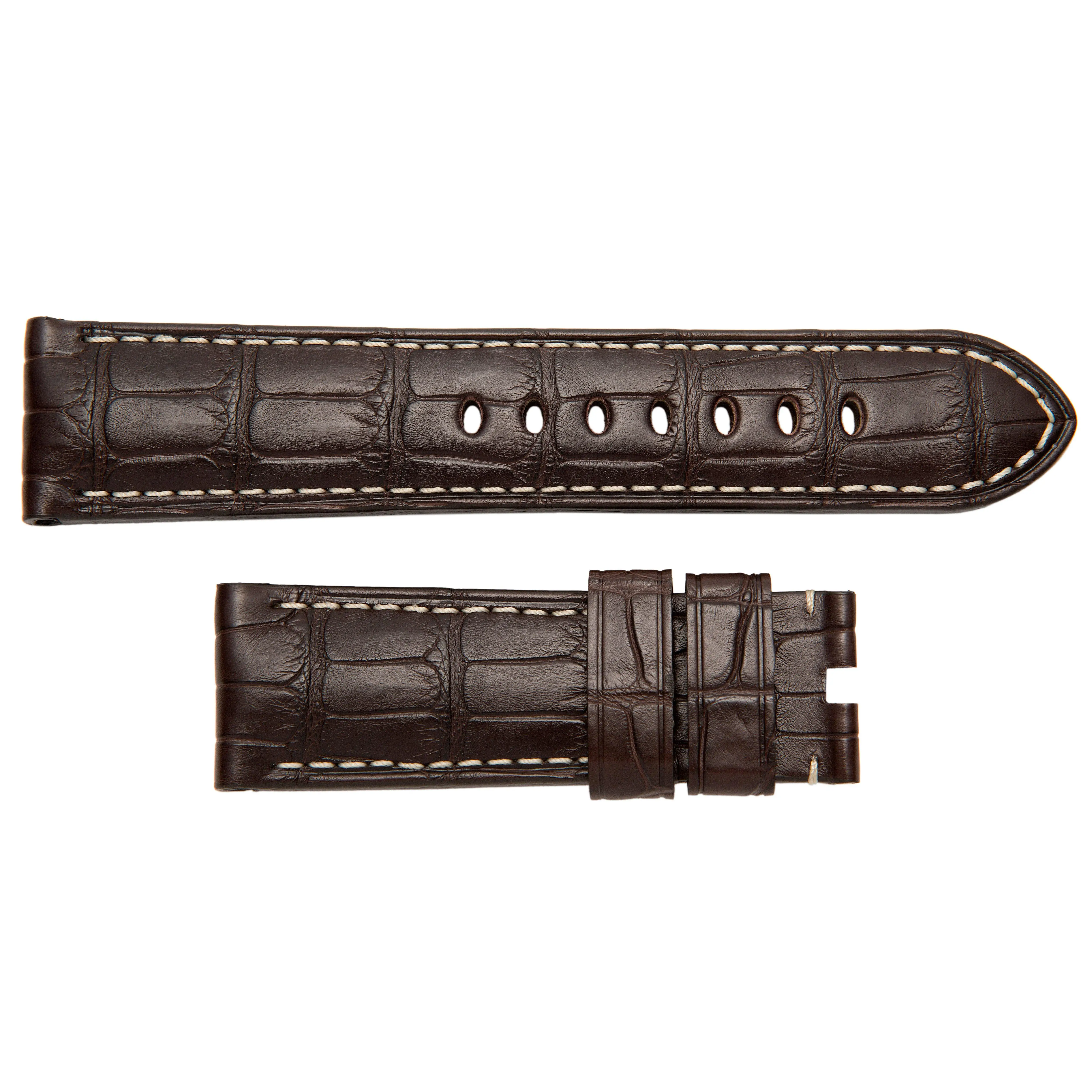 Panerai 22mm Dark Brown Alligator Watch Strap