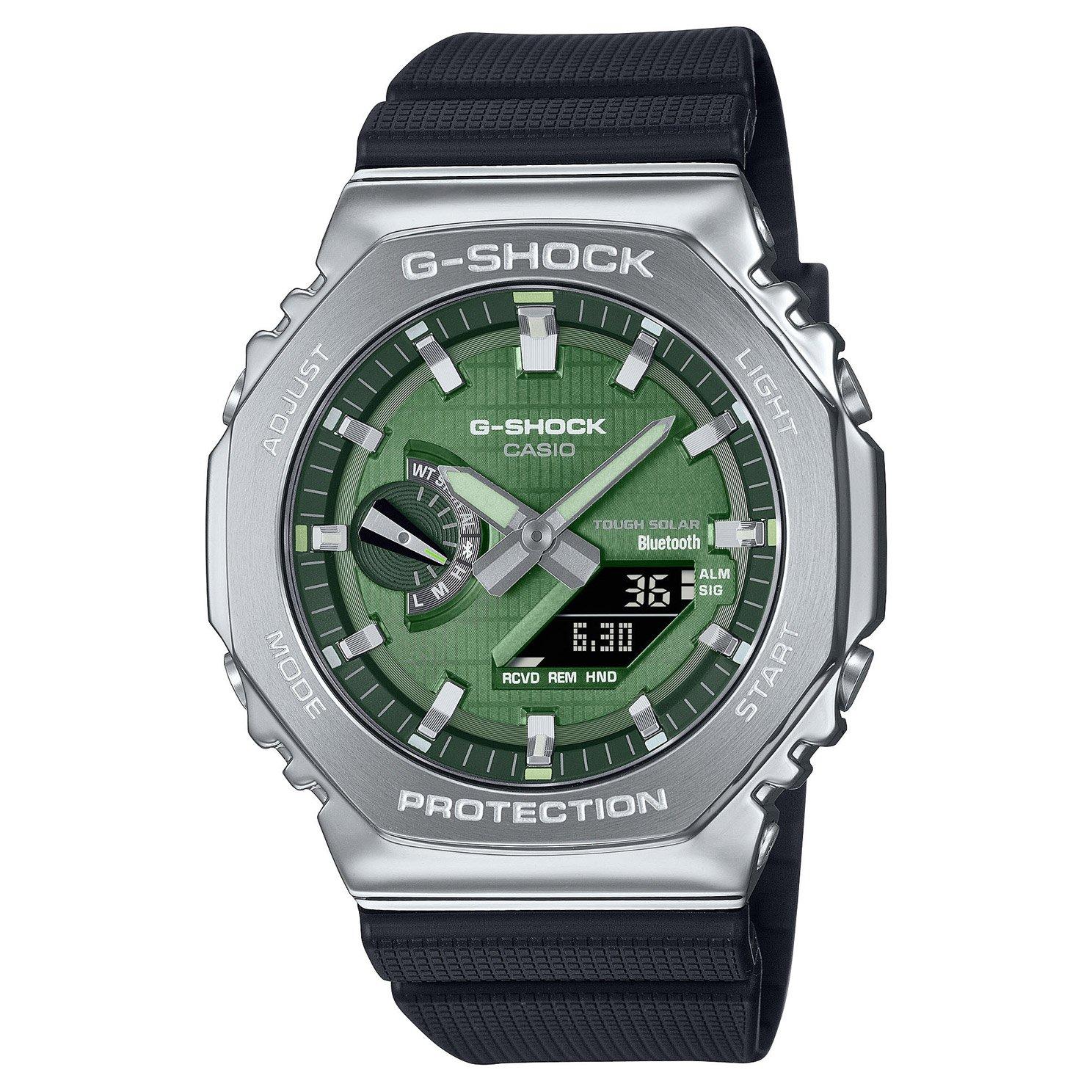 G-Shock Metal Covered 2100 44.4mm Stainless Steel Solar Powered Menâs Watch