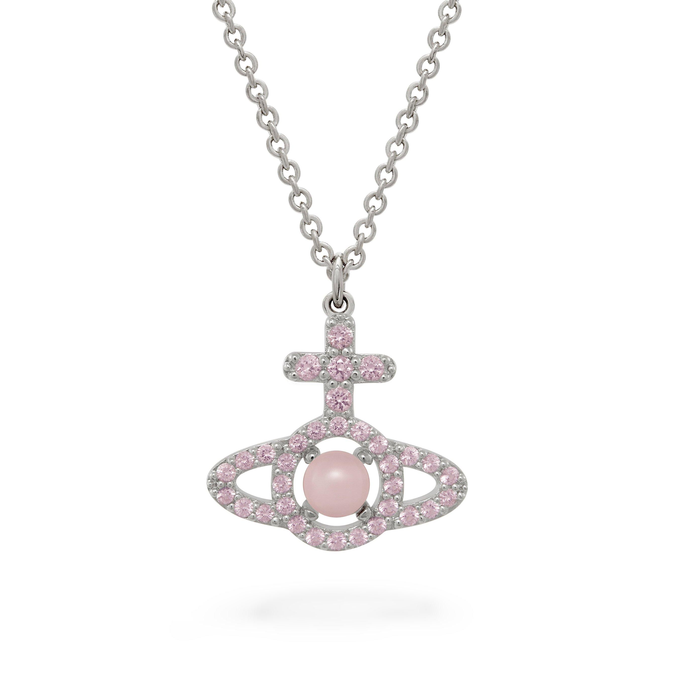 Vivienne Westwood Olympia Silver Cubic Zirconia and Pearl Pendant