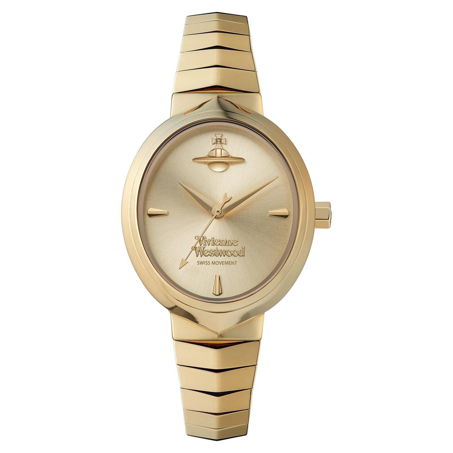 Vivienne Westwood Armour 28mm Yellow Gold Tone Ladies Watch
