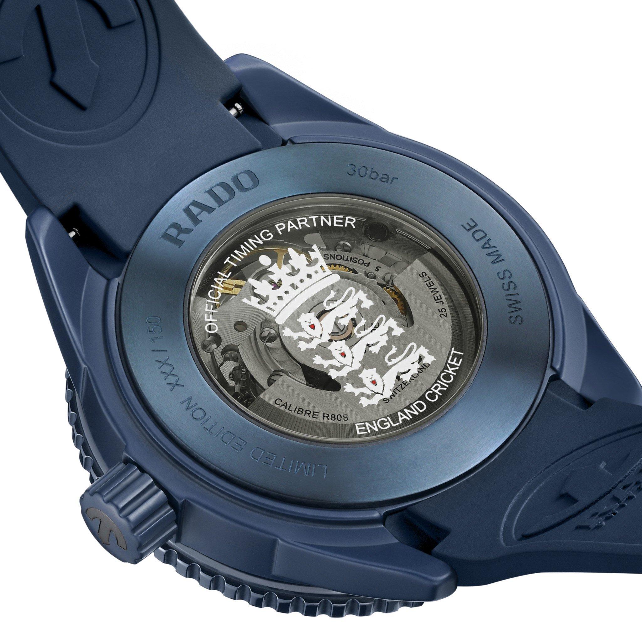Rado Limited Edition Captain Cook 43mm High-Tech Ceramic X England Cricket Menâs Watch 5 Rado Limited Edition Captain Cook 43mm High-Tech Ceramic X England Cricket Menâs Watch