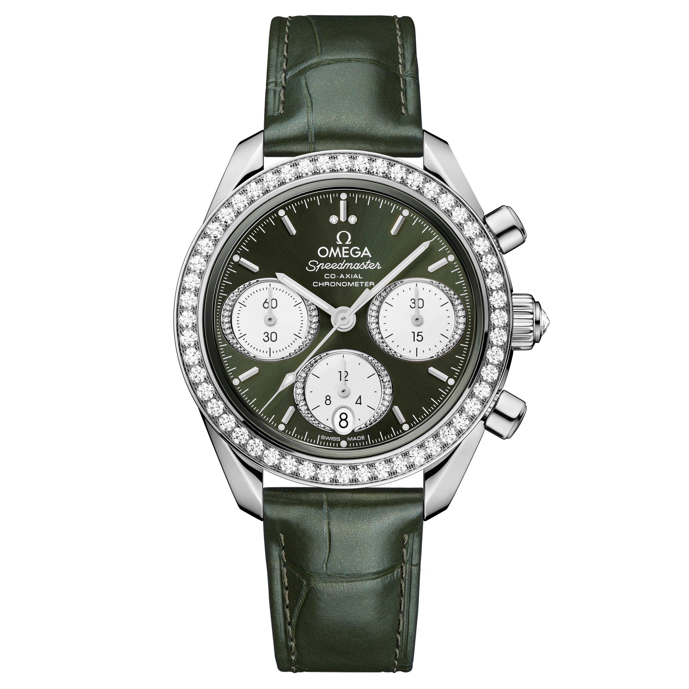 OMEGA Speedmaster 38mm Diamond Chronograph Automatic Watch