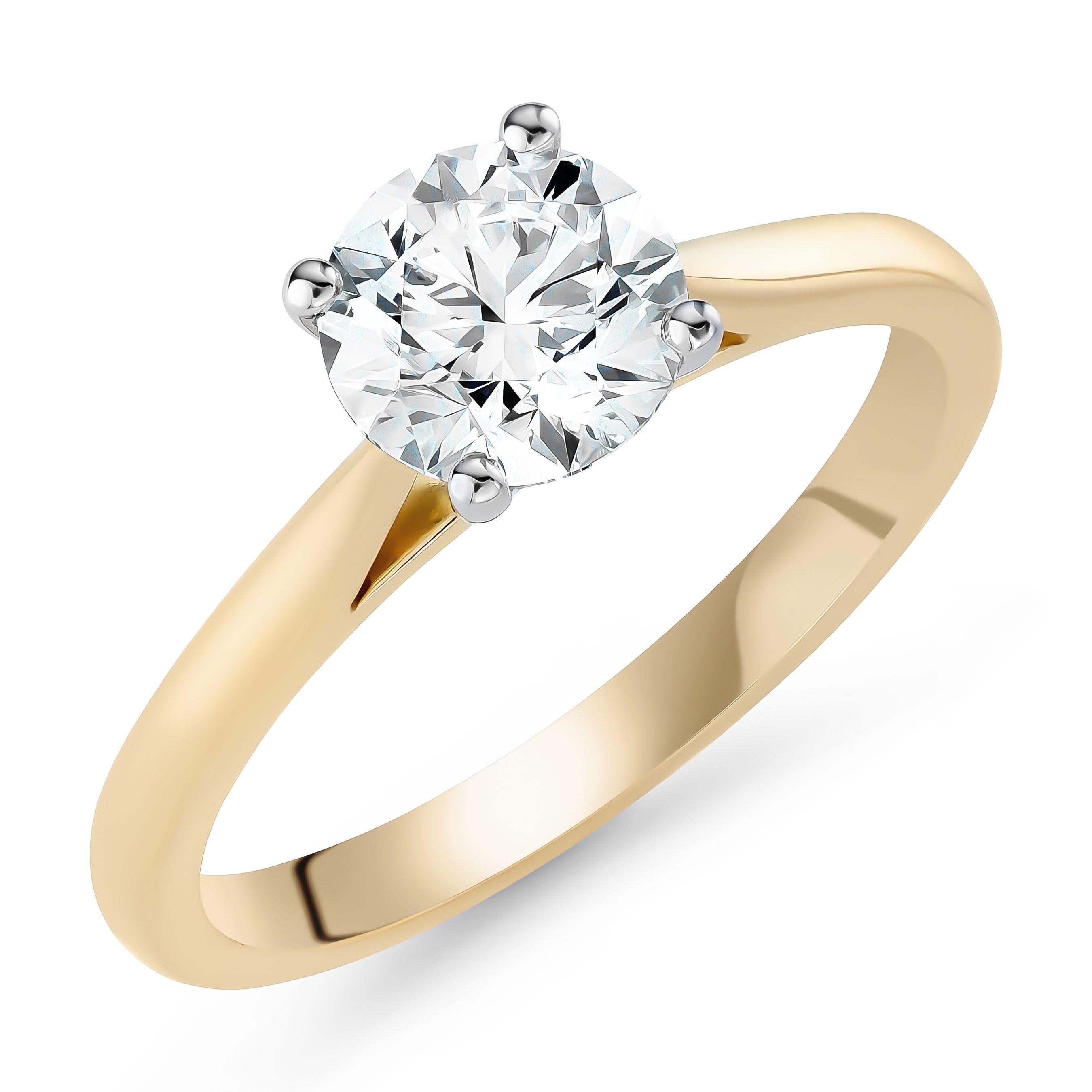 Beaverbrooks Once 18ct Yellow Gold Diamond Solitaire Ring