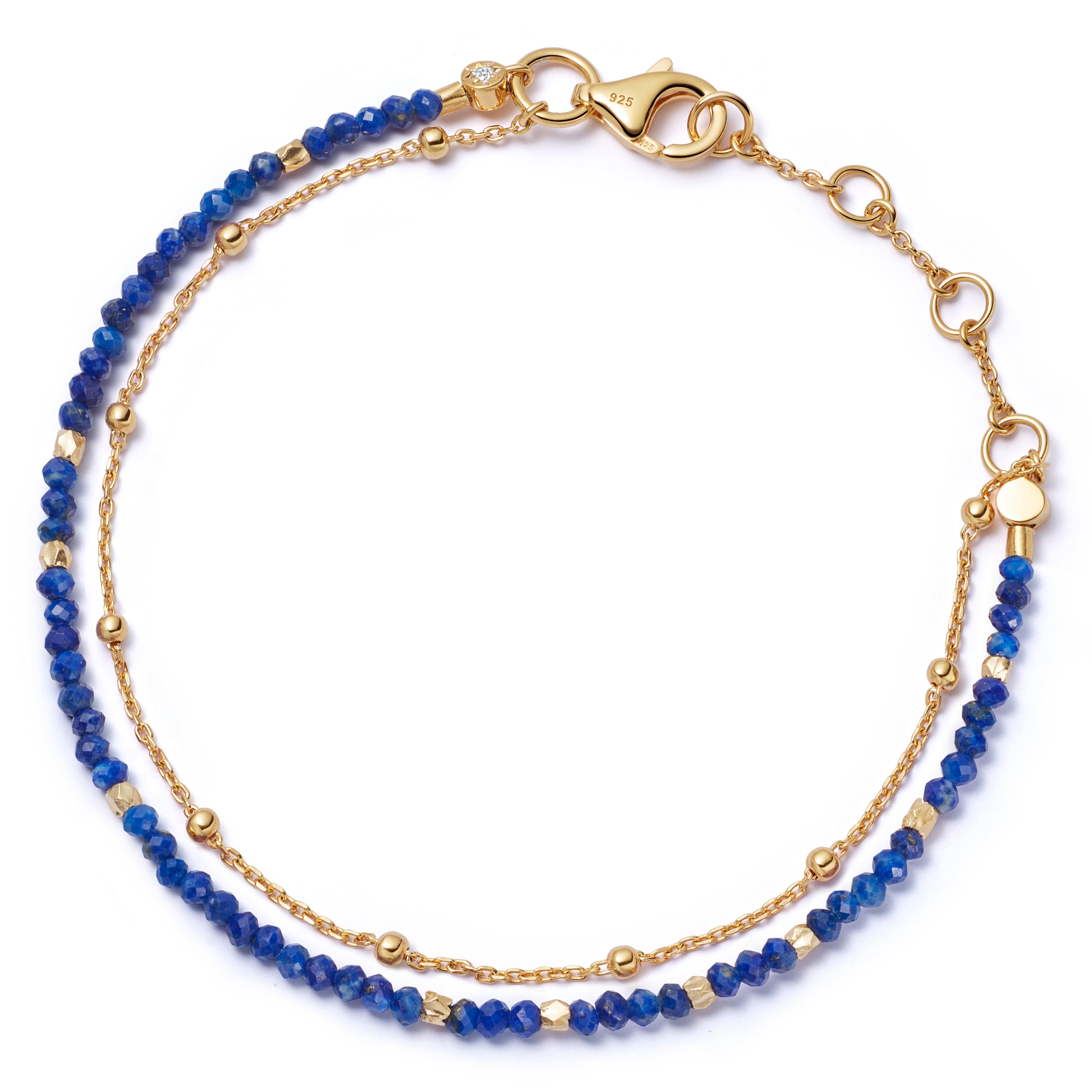 Astley Clarke Biography 18ct Yellow Gold Vermeil Blue Lapis Bracelet