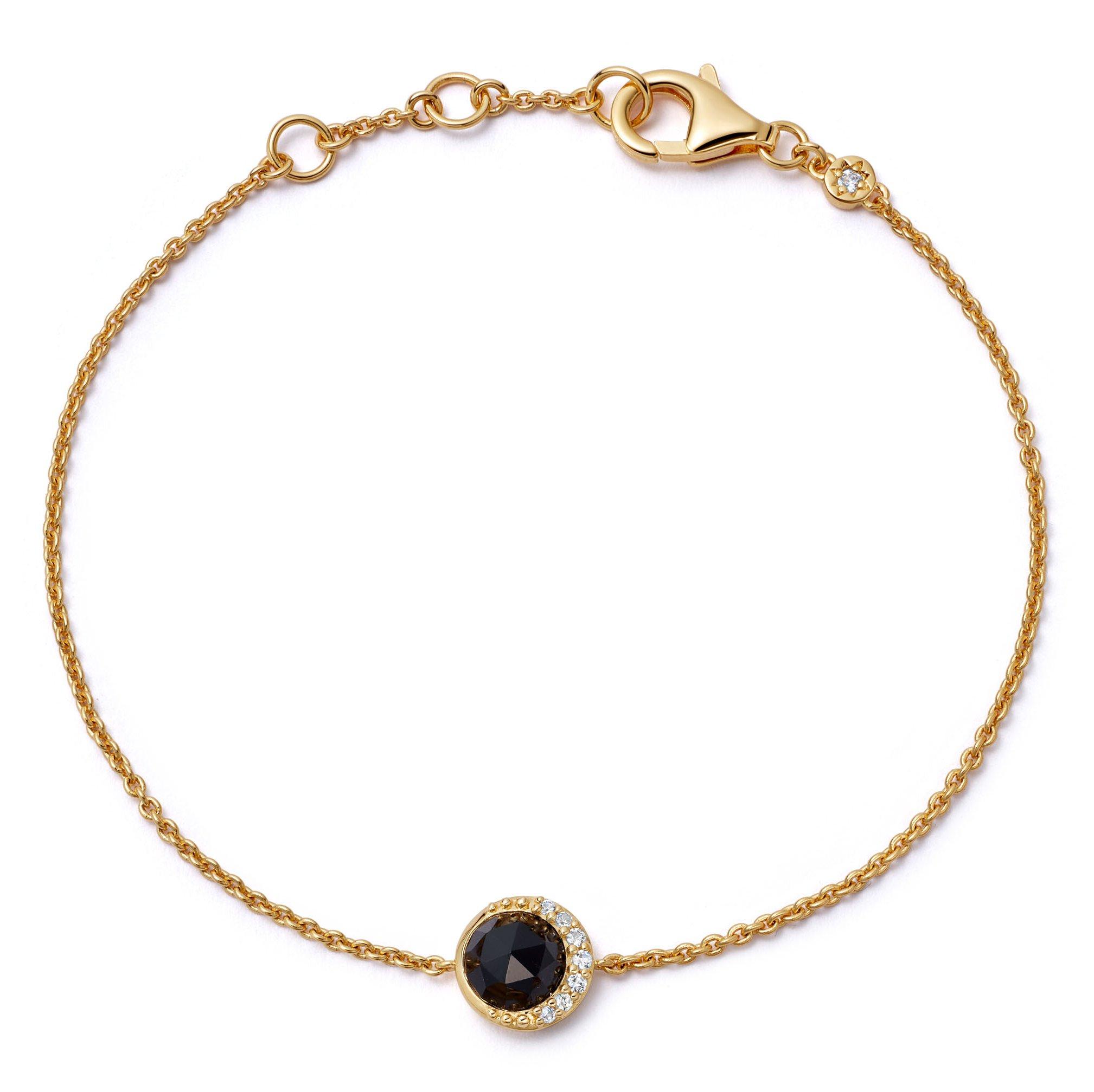 Astley Clarke Luna 18ct Yellow Gold Vermeil Black Onyx Bracelet