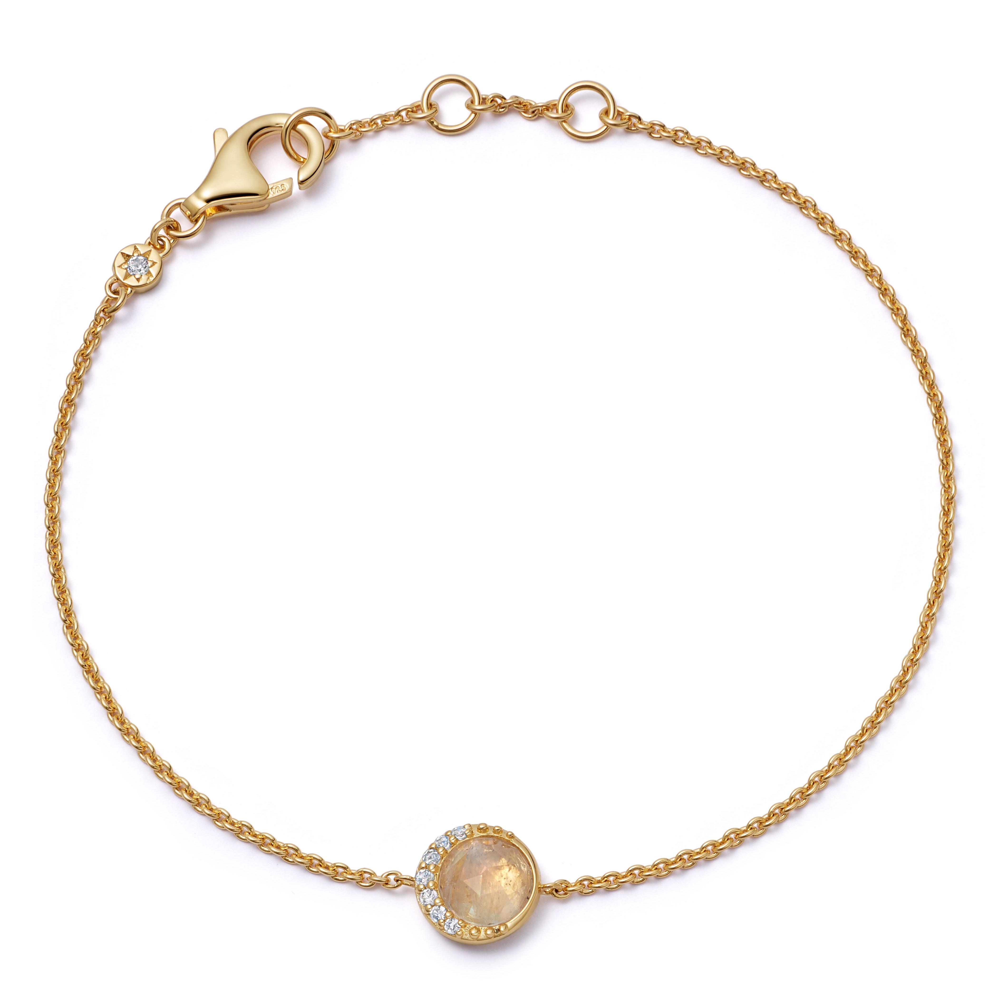 Astley Clarke Luna 18ct Yellow Gold Vermeil Moonstone Bracelet