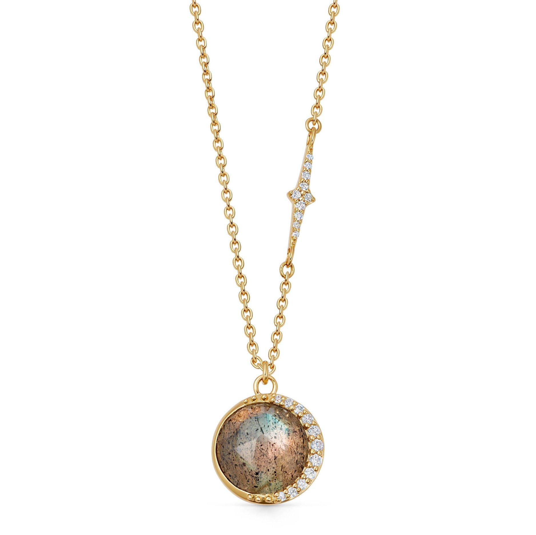 Astley Clarke Luna 18ct Yellow Gold Vermeil Labradorite Pendant