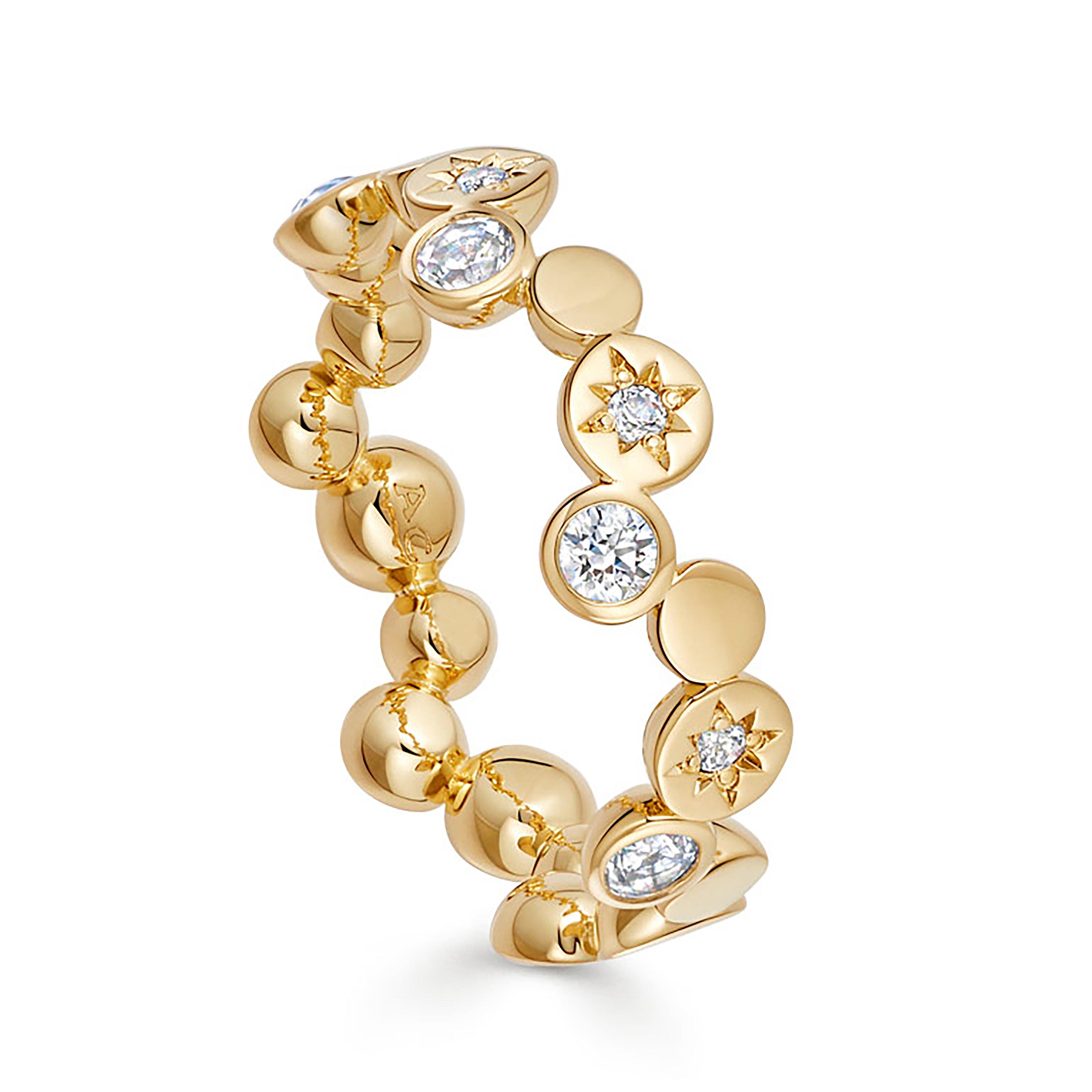 Astley Clarke Polaris 18ct Yellow Gold Vermeil White Sapphire North Star Ring