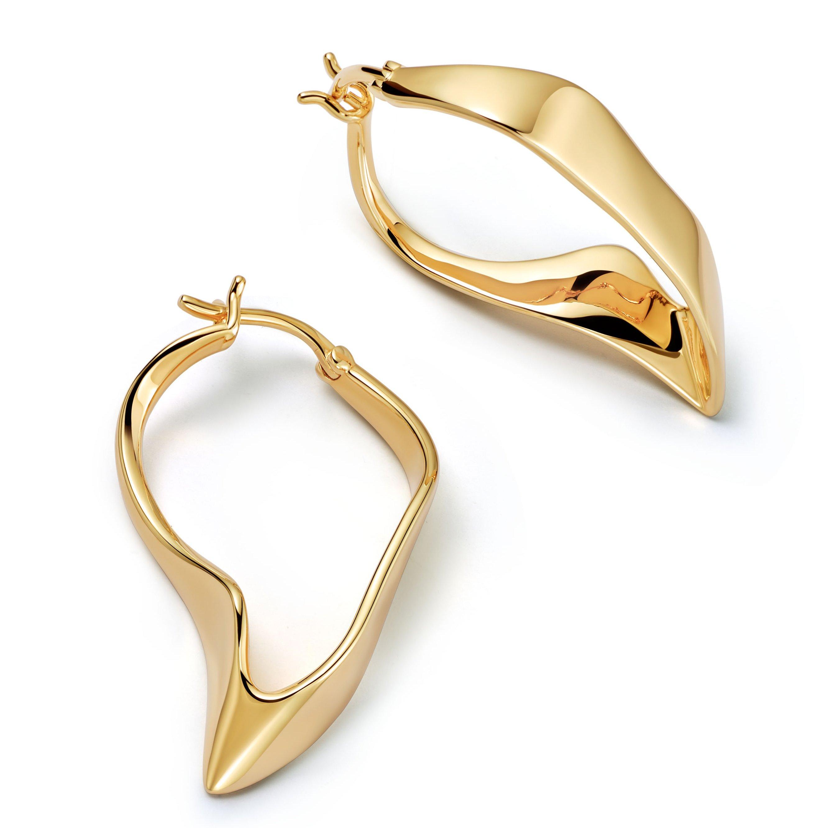 Astley Clarke Floe 18ct Yellow Gold Vermeil Hoop Earrings