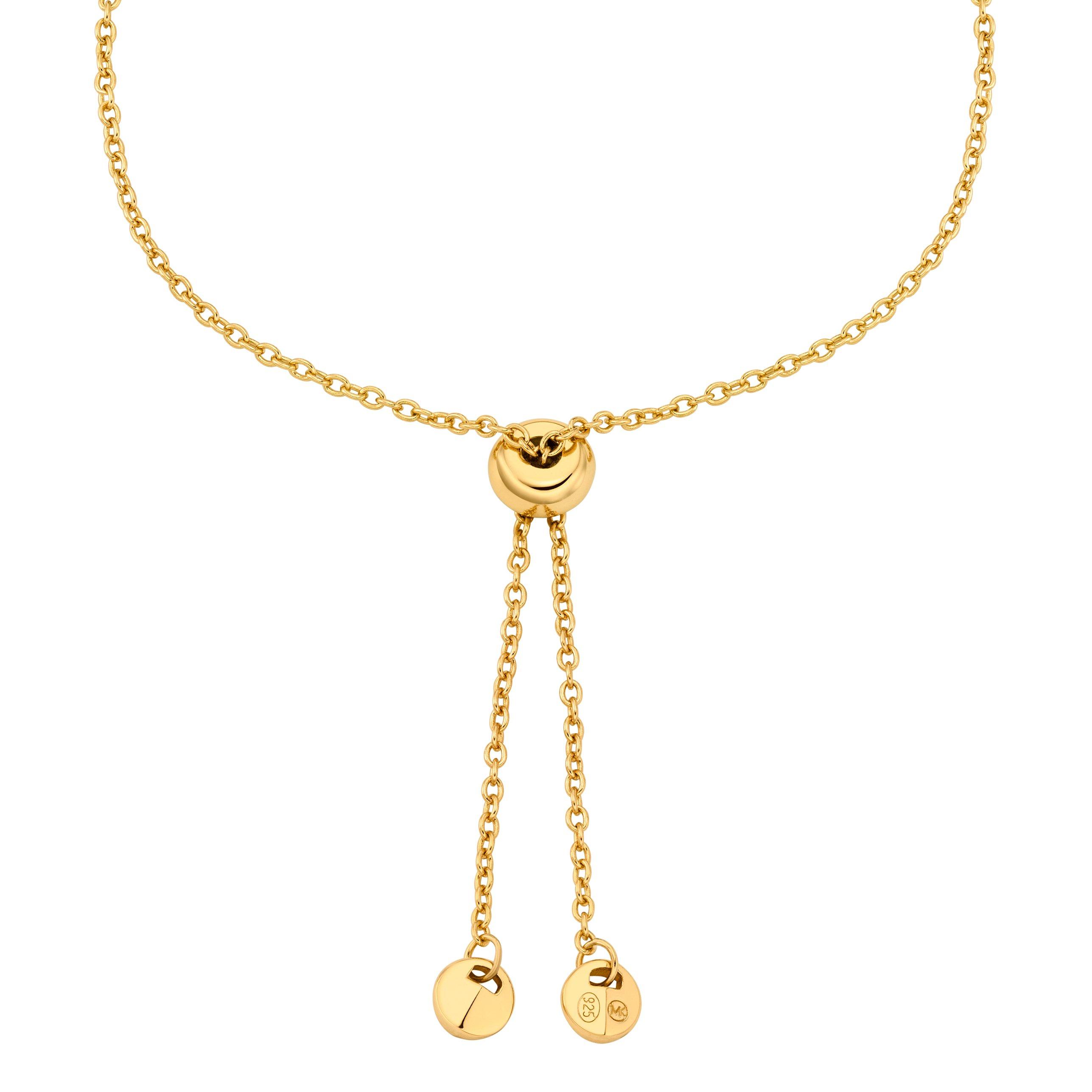 Michael Kors Yellow Gold Plated Cubic Zirconia Slider Bracelet 3 Michael Kors Yellow Gold Plated Cubic Zirconia Slider Bracelet