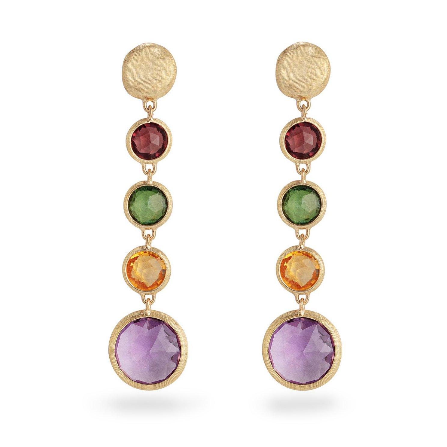 Marco Bicego Jaipur Colour 18ct Yellow Gold Gemstone Drop Earrings