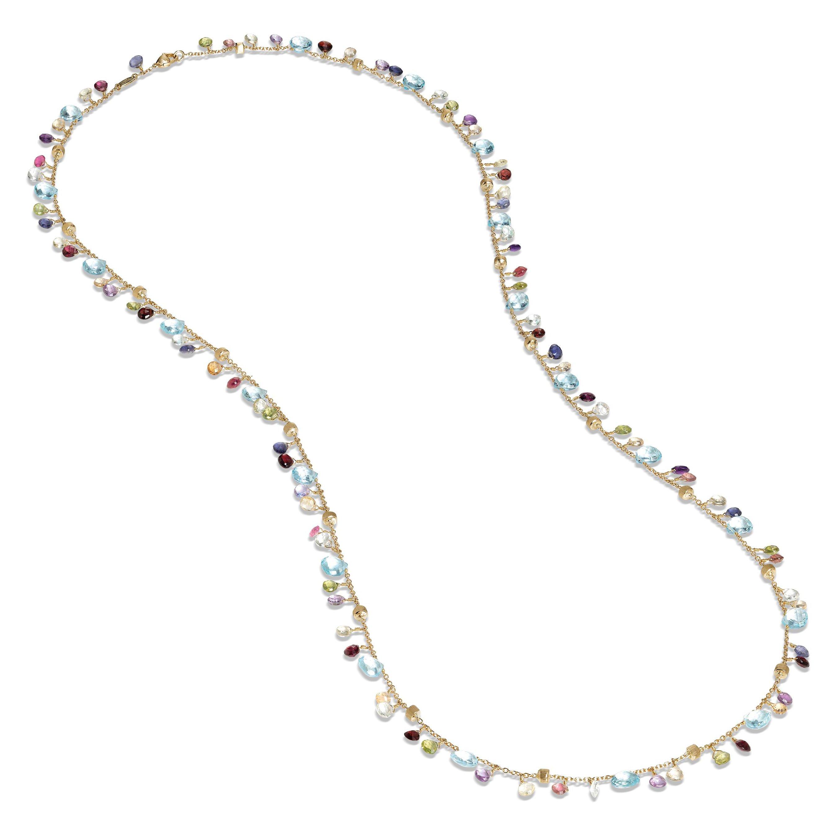 Marco Bicego Paradise 18ct Yellow Gold Gemstone Sautoir Necklace