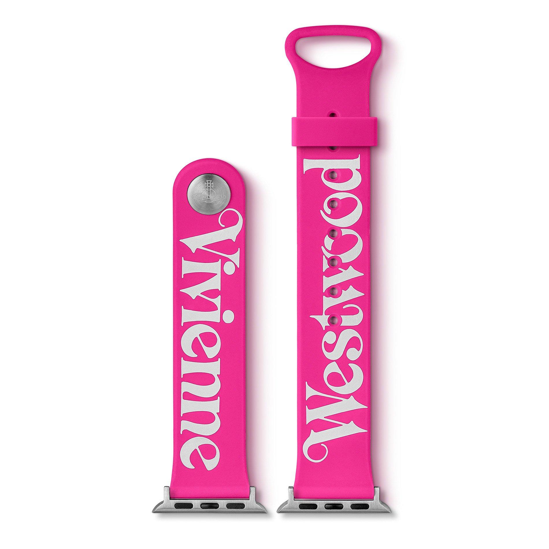 Vivienne Westwood Pink Silicone Apple Watch Strap
