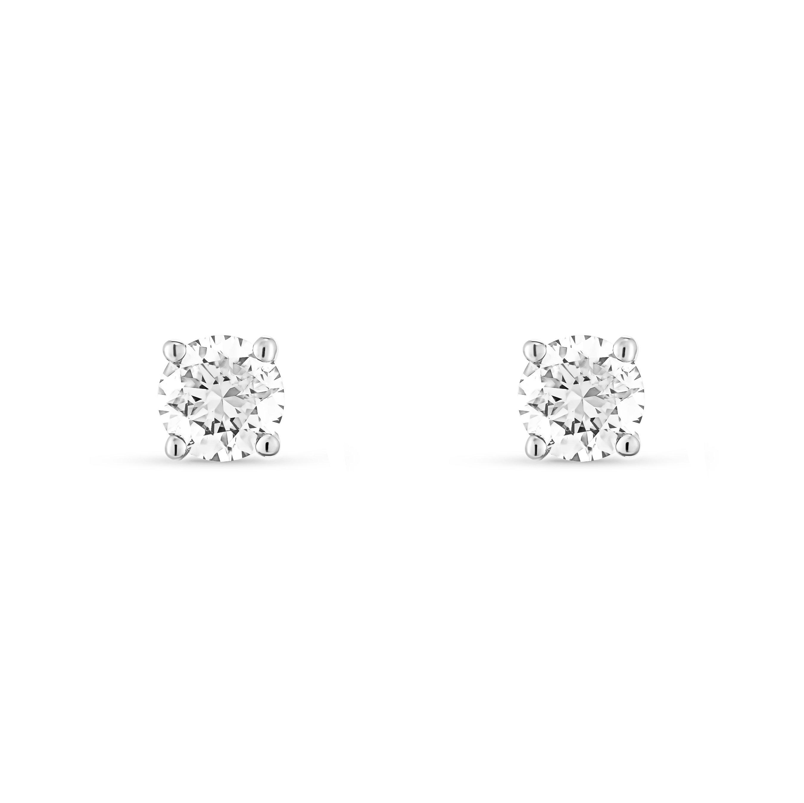 Beaverbrooks 18ct White Gold Diamond Stud Earrings