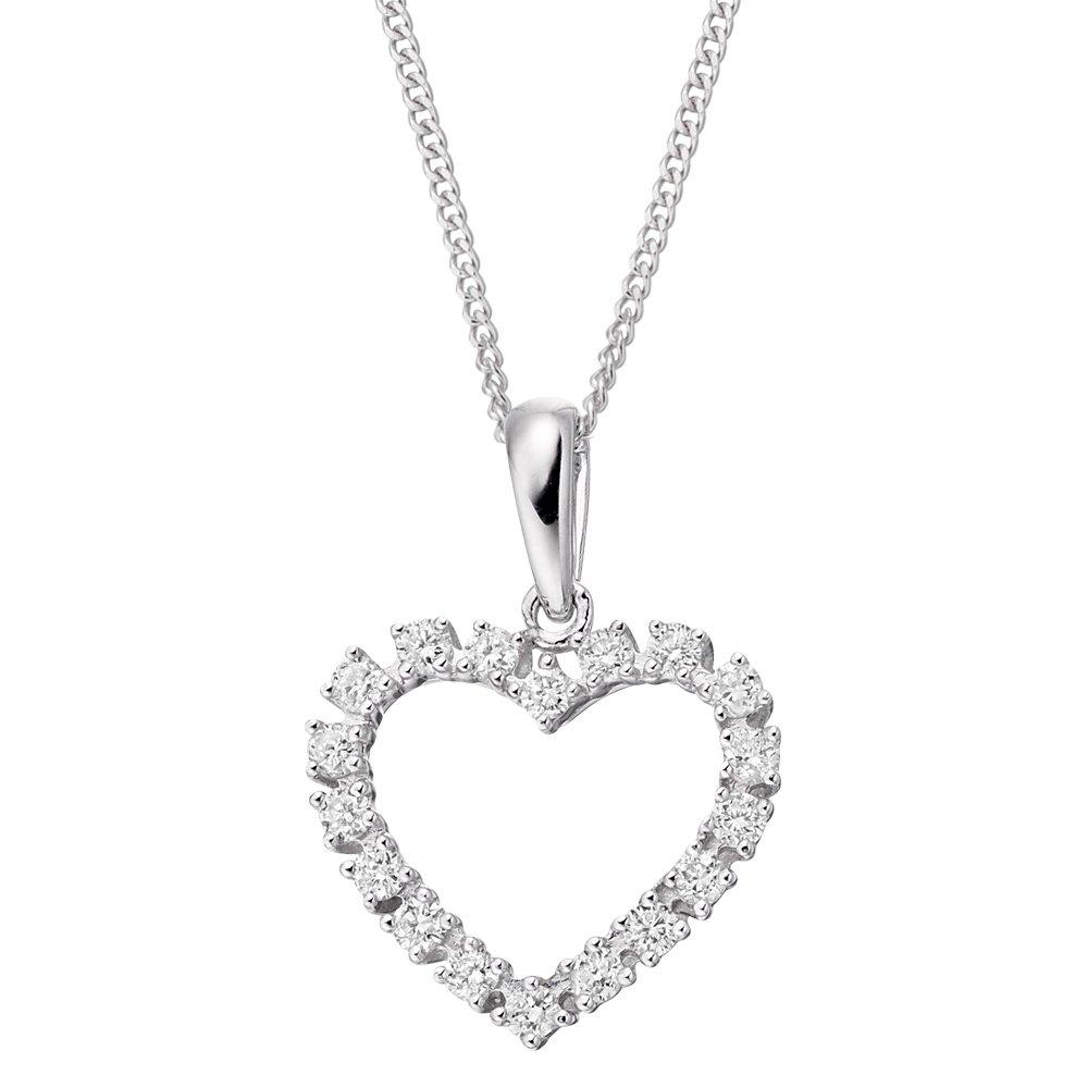 Beaverbrooks 18ct White Gold Diamond Pendant