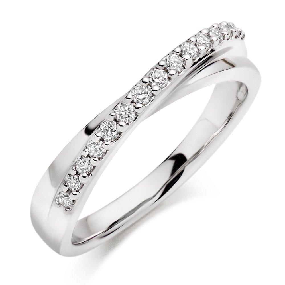 Beaverbrooks 18ct White Gold Diamond 4mm Eternity Ring