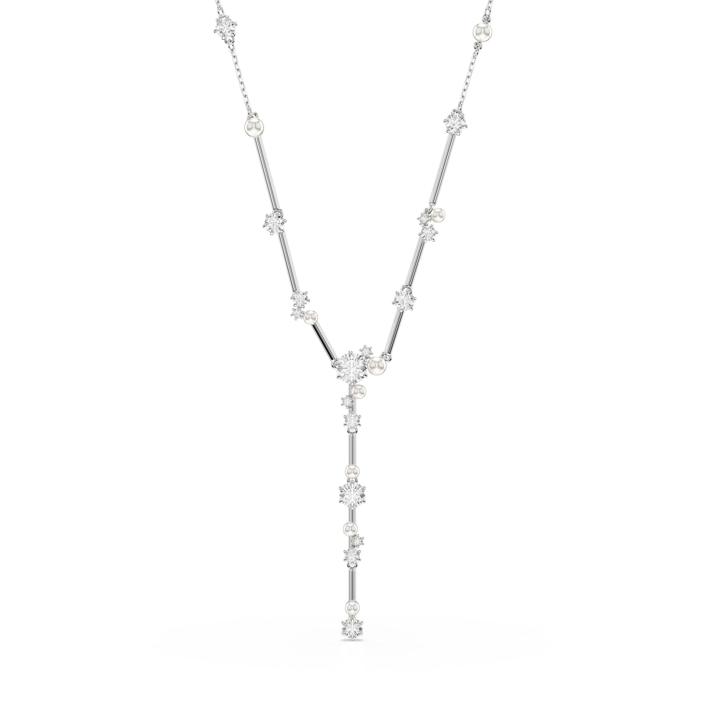 Swarovski Constella Silver Crystal Pearl Necklace