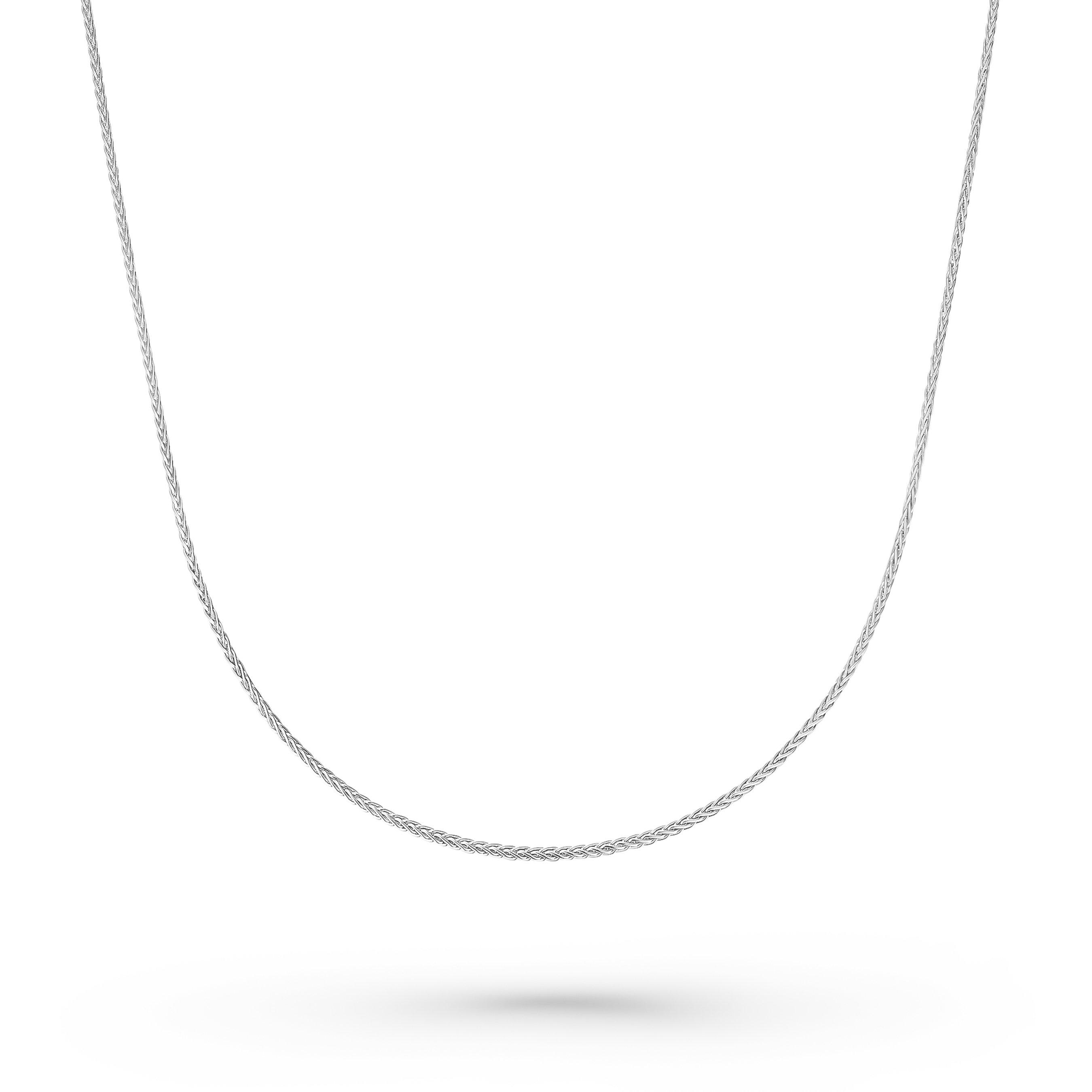 Beaverbrooks 9ct White Gold Adjustable Spiga Necklace