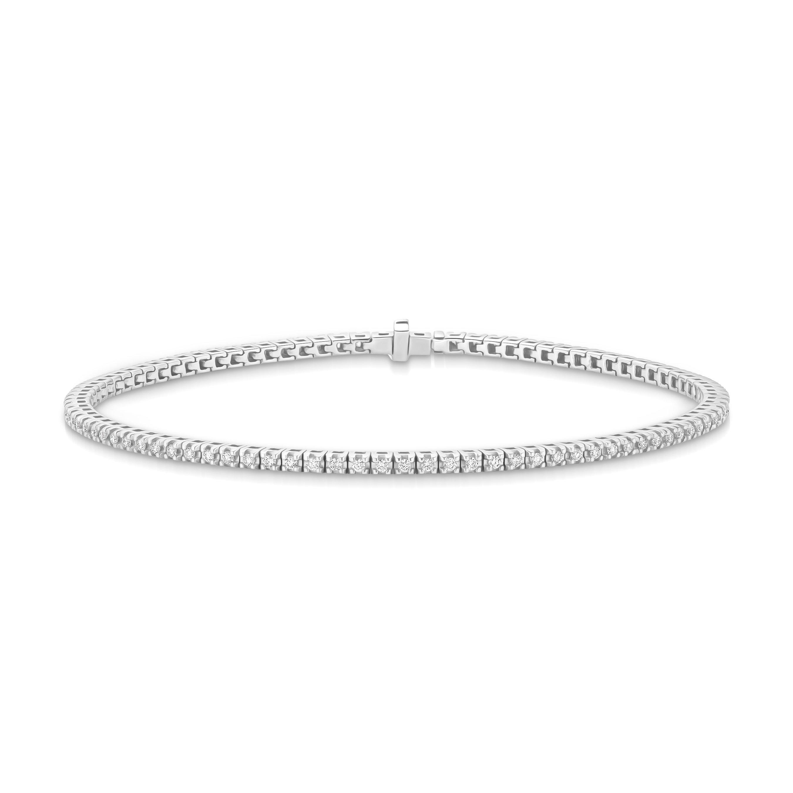 Beaverbrooks 9ct White Gold Diamond Tennis Bracelet