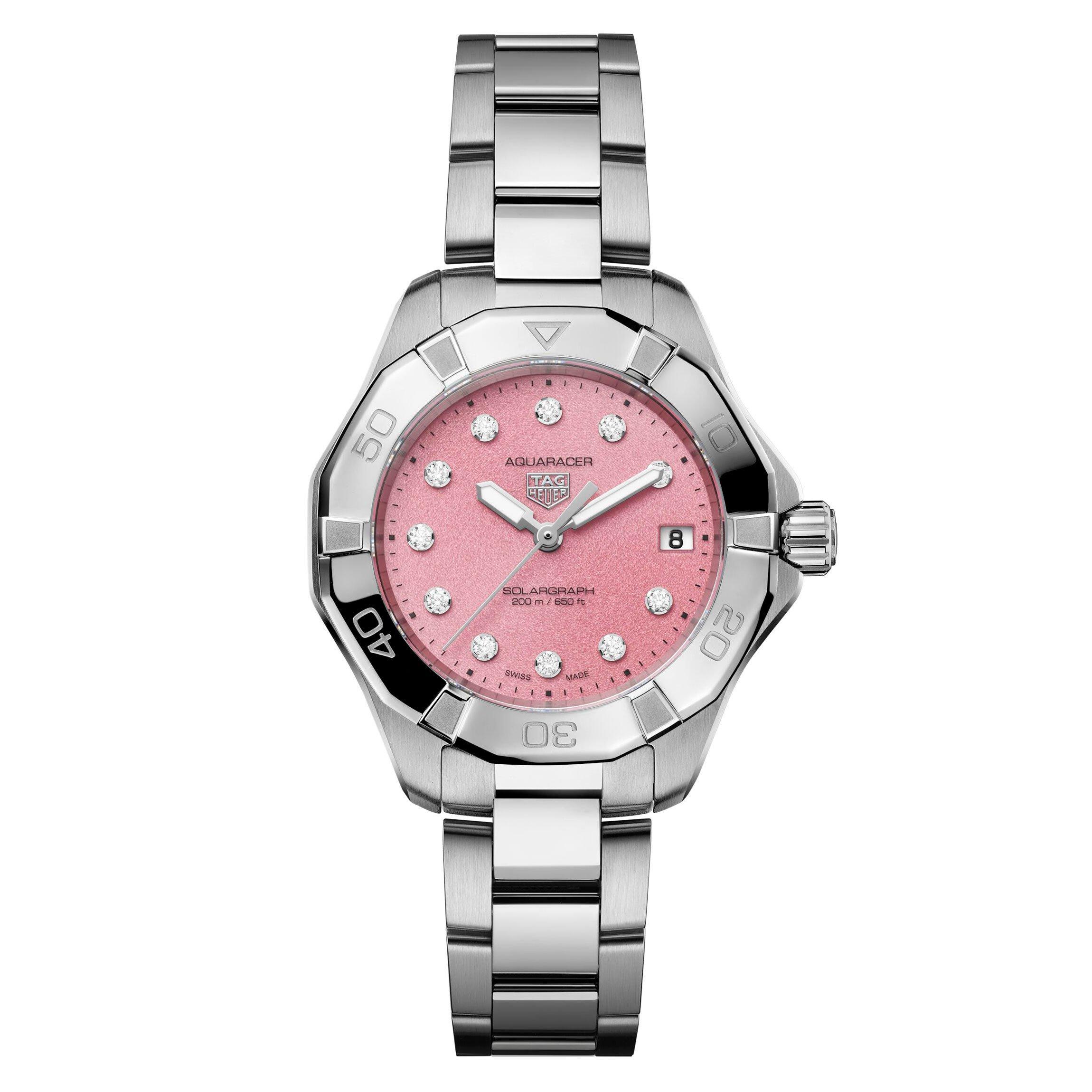 TAG Heuer Aquaracer Professional 200 Solargraph 34mm Diamond Watch