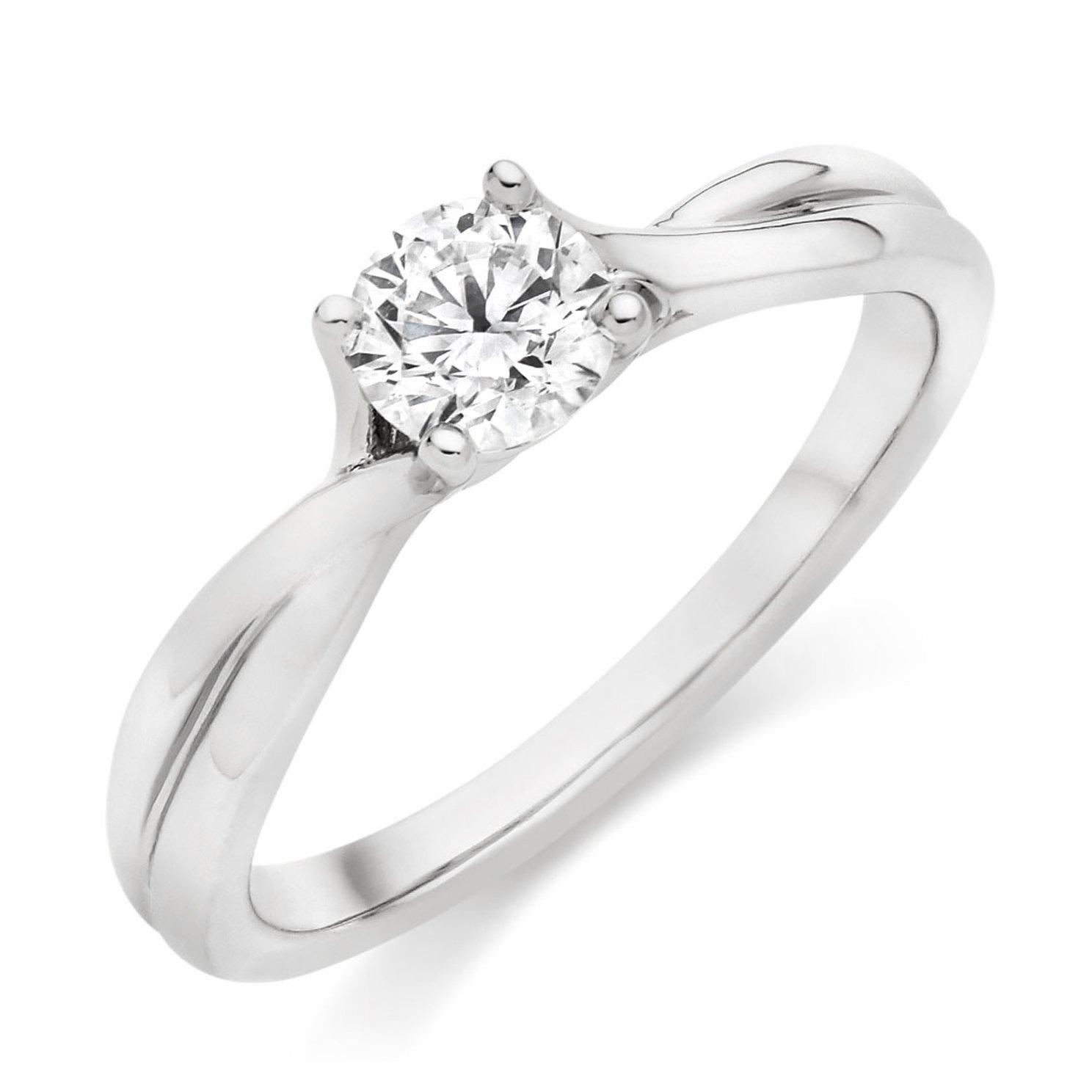 Hearts On Fire Simply Bridal Platinum Diamond Solitaire Ring