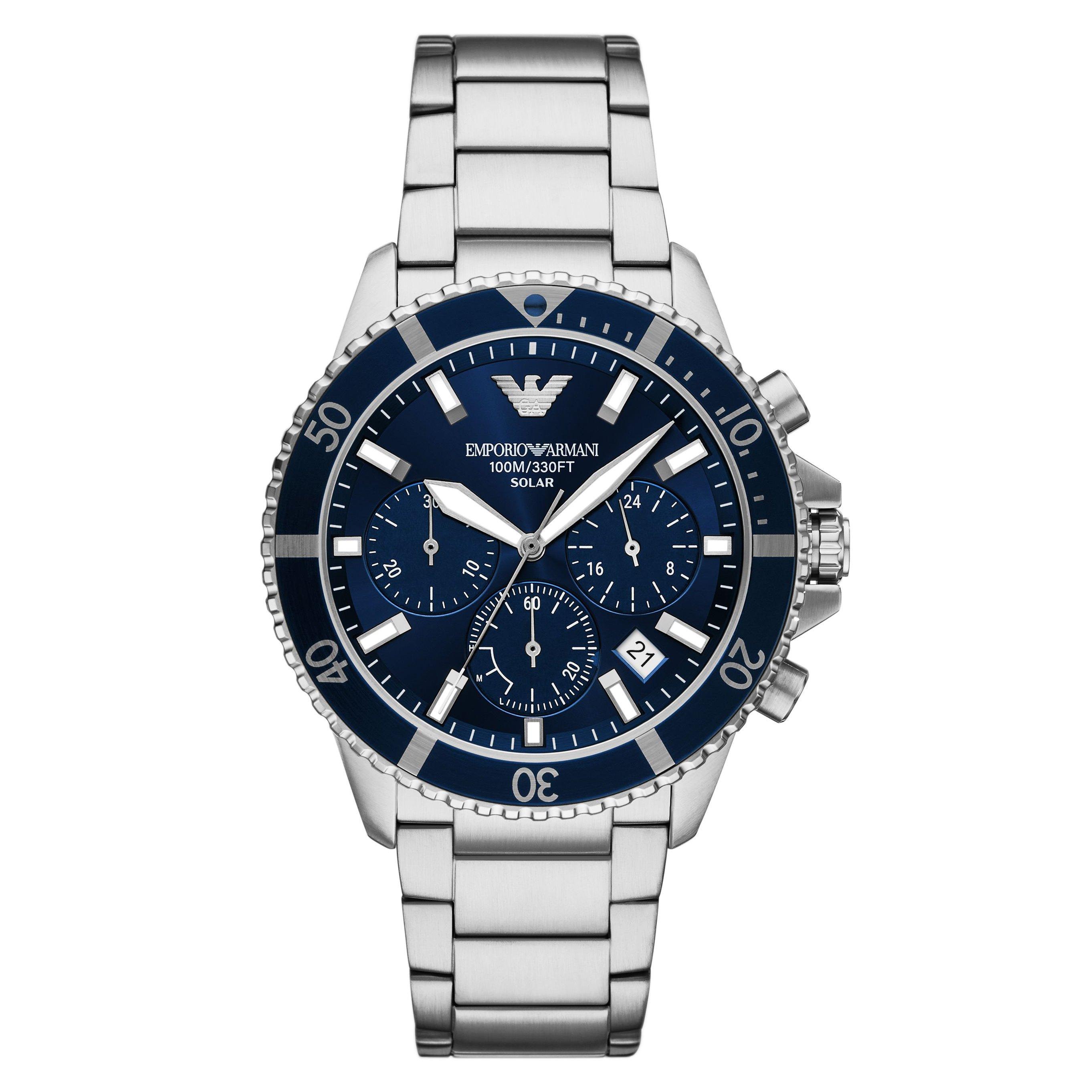 Emporio Armani World Explorer Solar 43.5mm Chronograph Menâs Watch