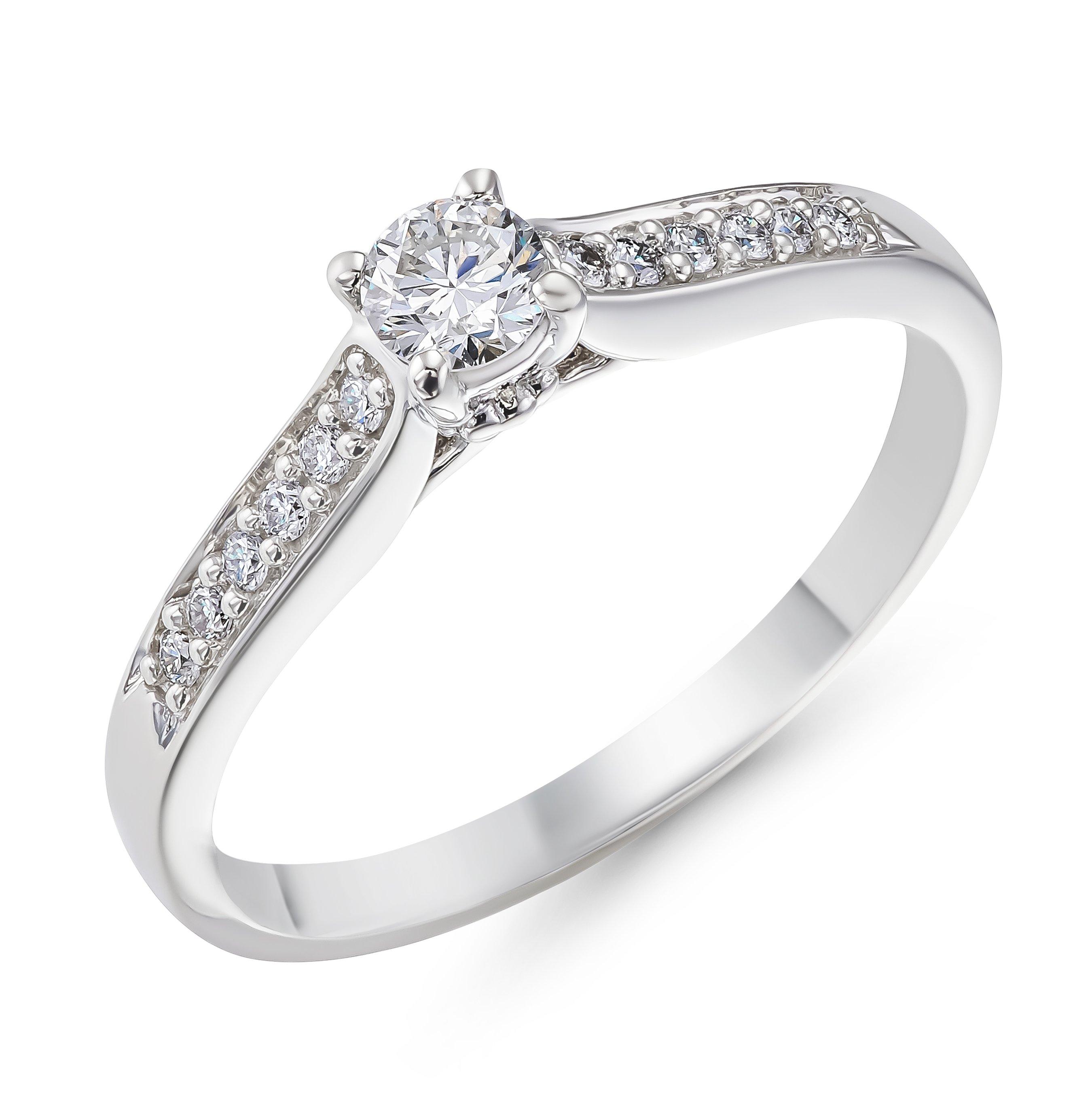 Beaverbrooks 9ct White Gold Diamond Solitaire Engagement Ring