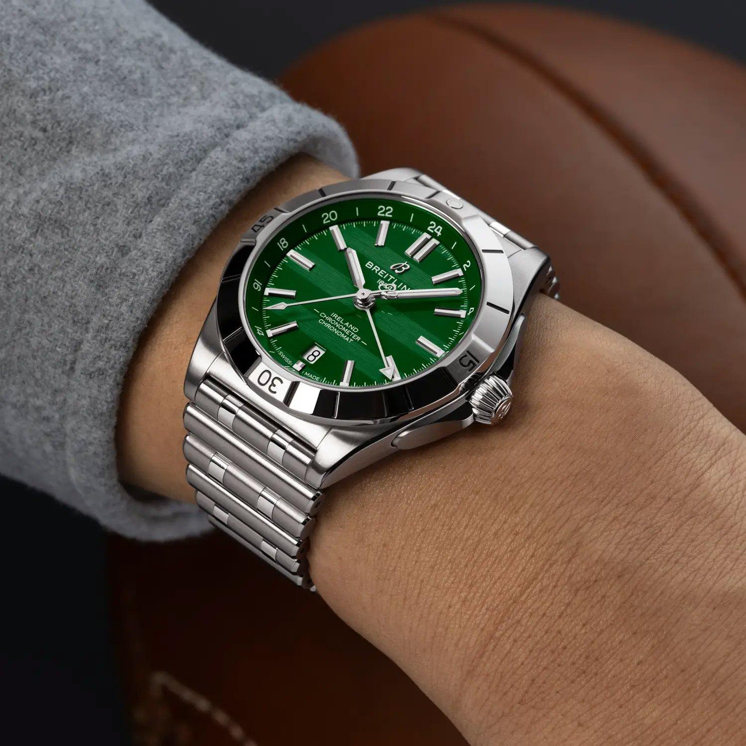 Breitling Limited Edition Chronomat GMT Six Nations Ireland 40mm Automatic Menâs Watch 6 Breitling Limited Edition Chronomat GMT Six Nations Ireland 40mm Automatic Menâs Watch