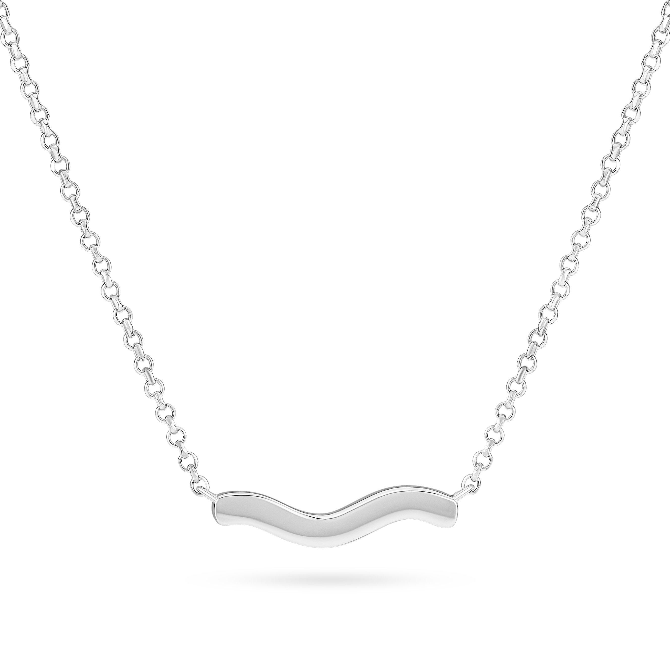 Sif Jakobs Ellera Waves Pianura Silver Necklace