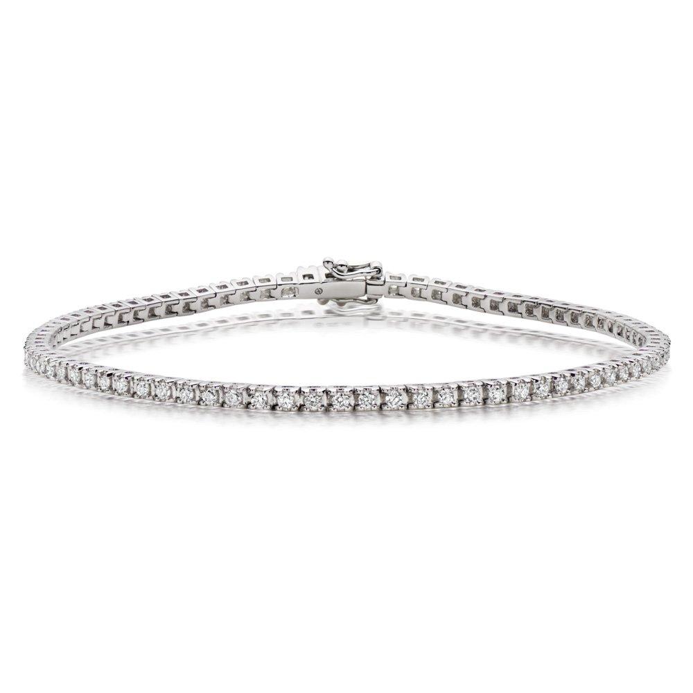 Beaverbrooks 9ct White Gold Diamond Tennis Bracelet