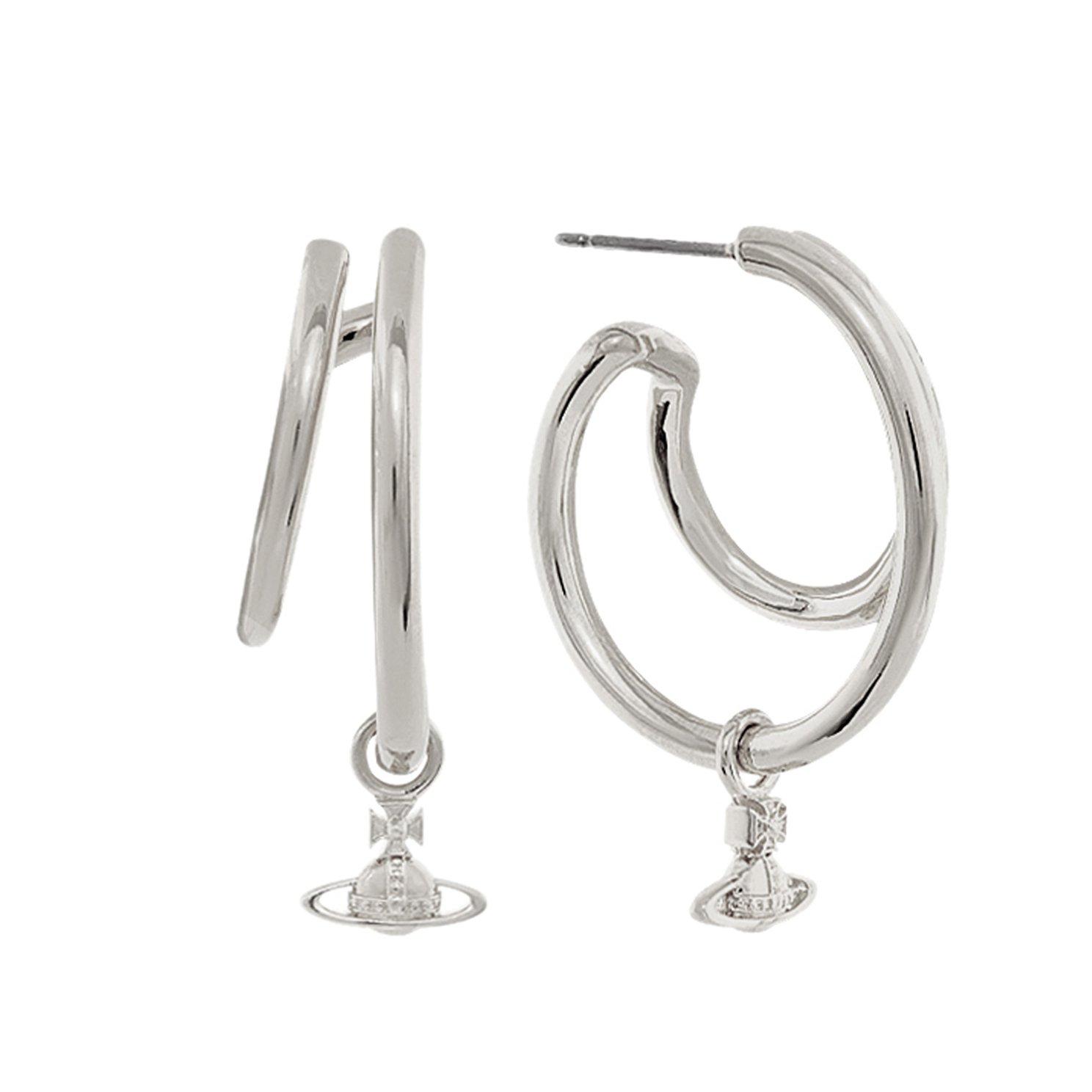 Vivienne Westwood Ronda Silver Hoop Earrings