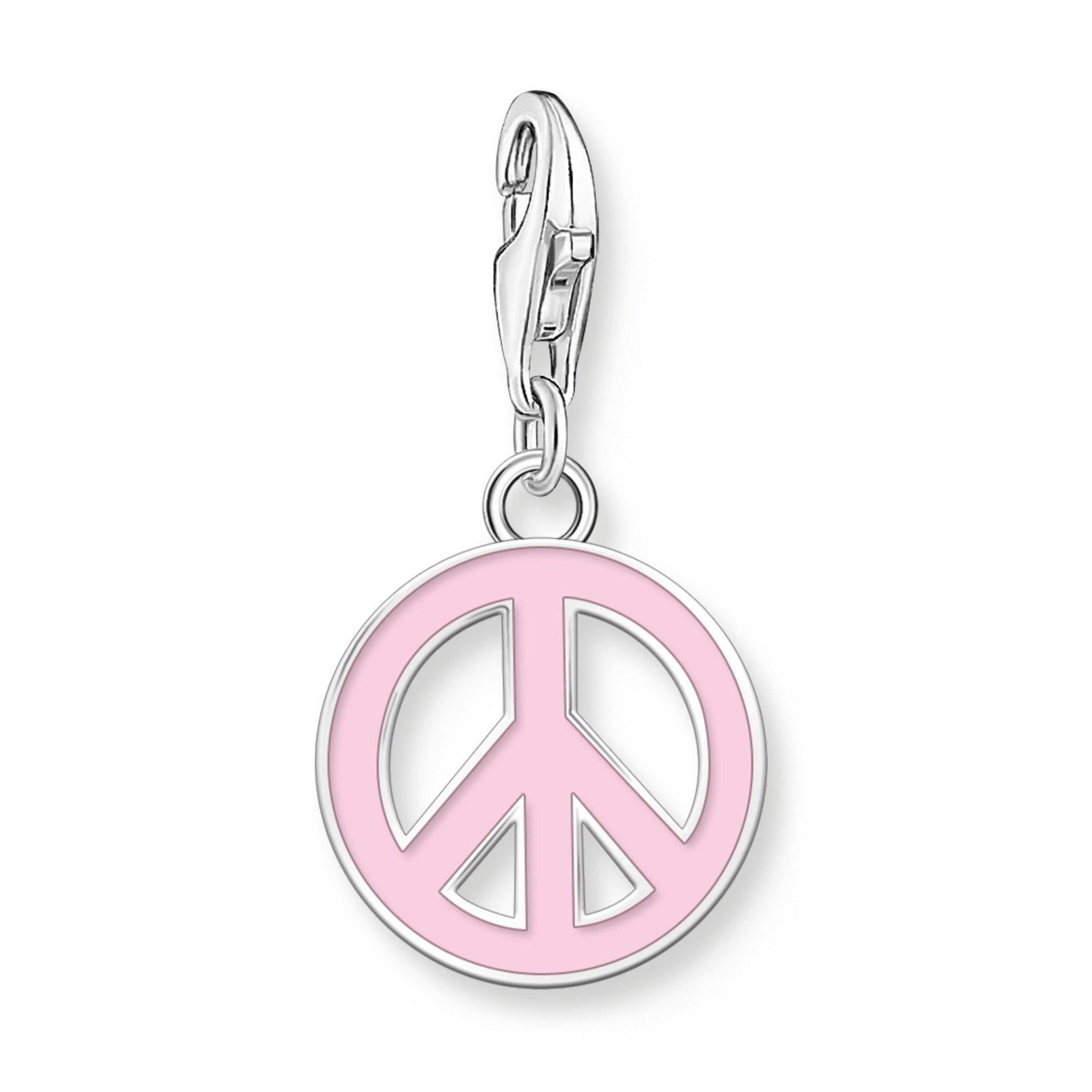 Thomas Sabo Silver Pink Peace Charm