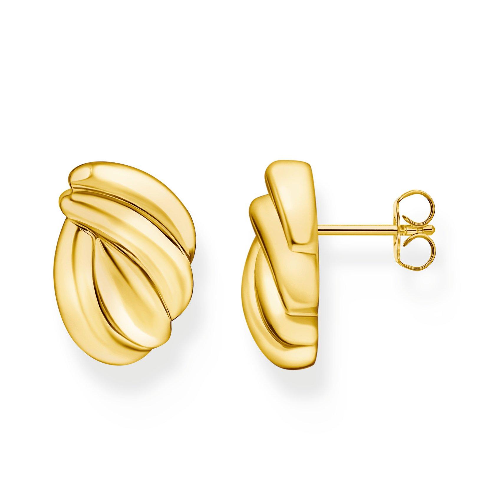 Thomas Sabo Yellow Gold Plated Swirl Stud Earrings