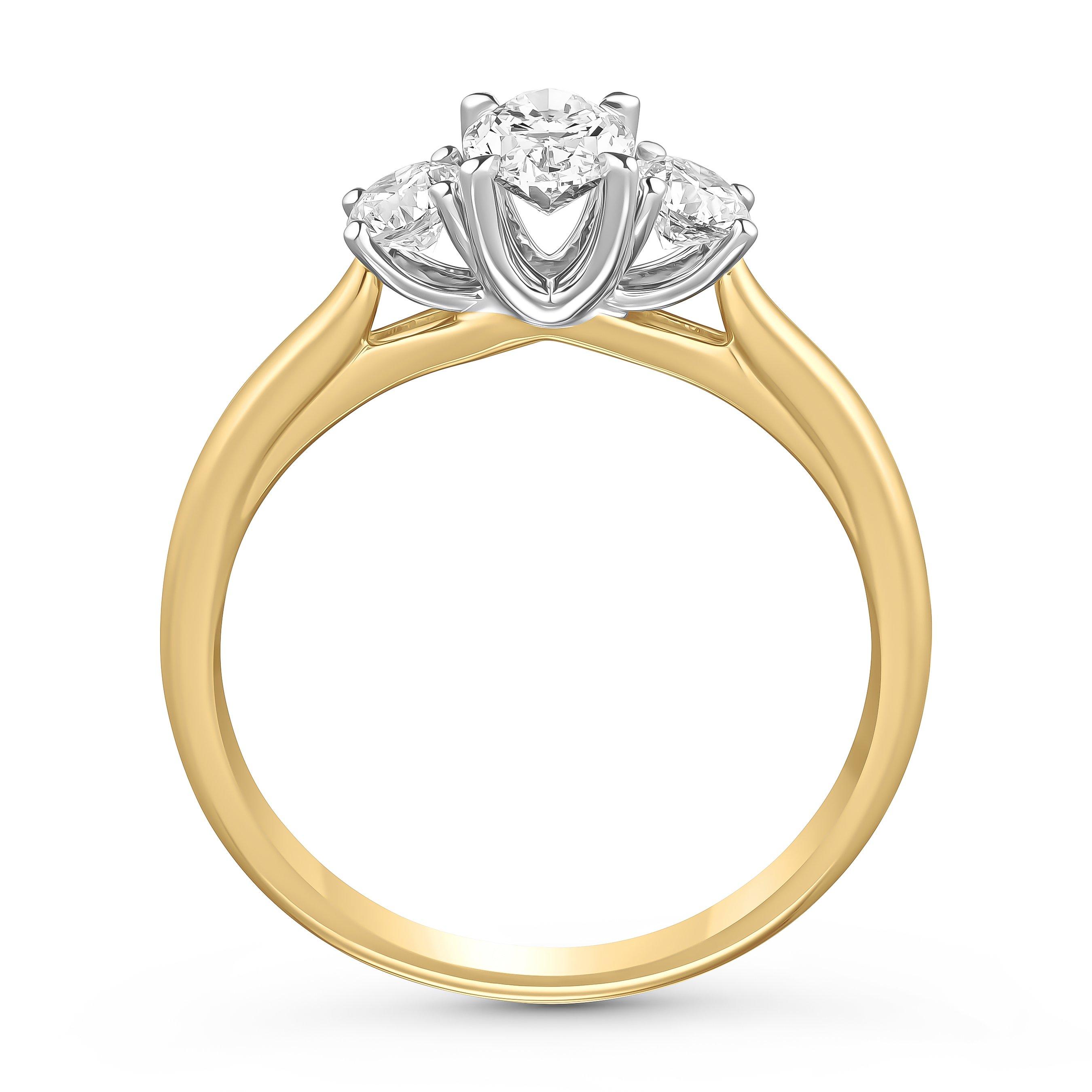 Beaverbrooks 18ct Yellow Gold Diamond Oval Shaped Three Stone Engagement Ring 4 Beaverbrooks 18ct Yellow Gold Diamond Oval Shaped Three Stone Engagement Ring