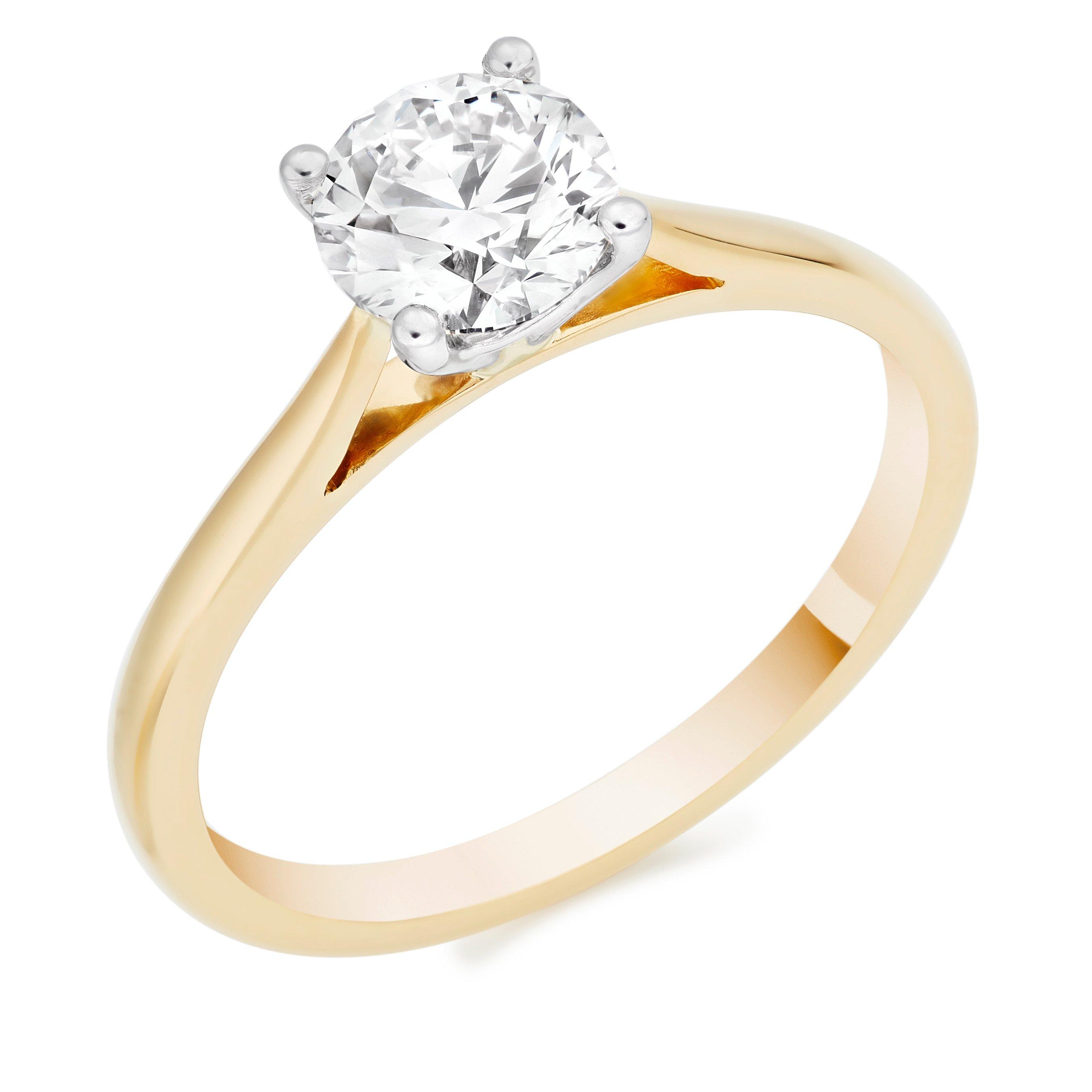Beaverbrooks Once 18ct Yellow Gold Diamond Solitaire Engagement Ring