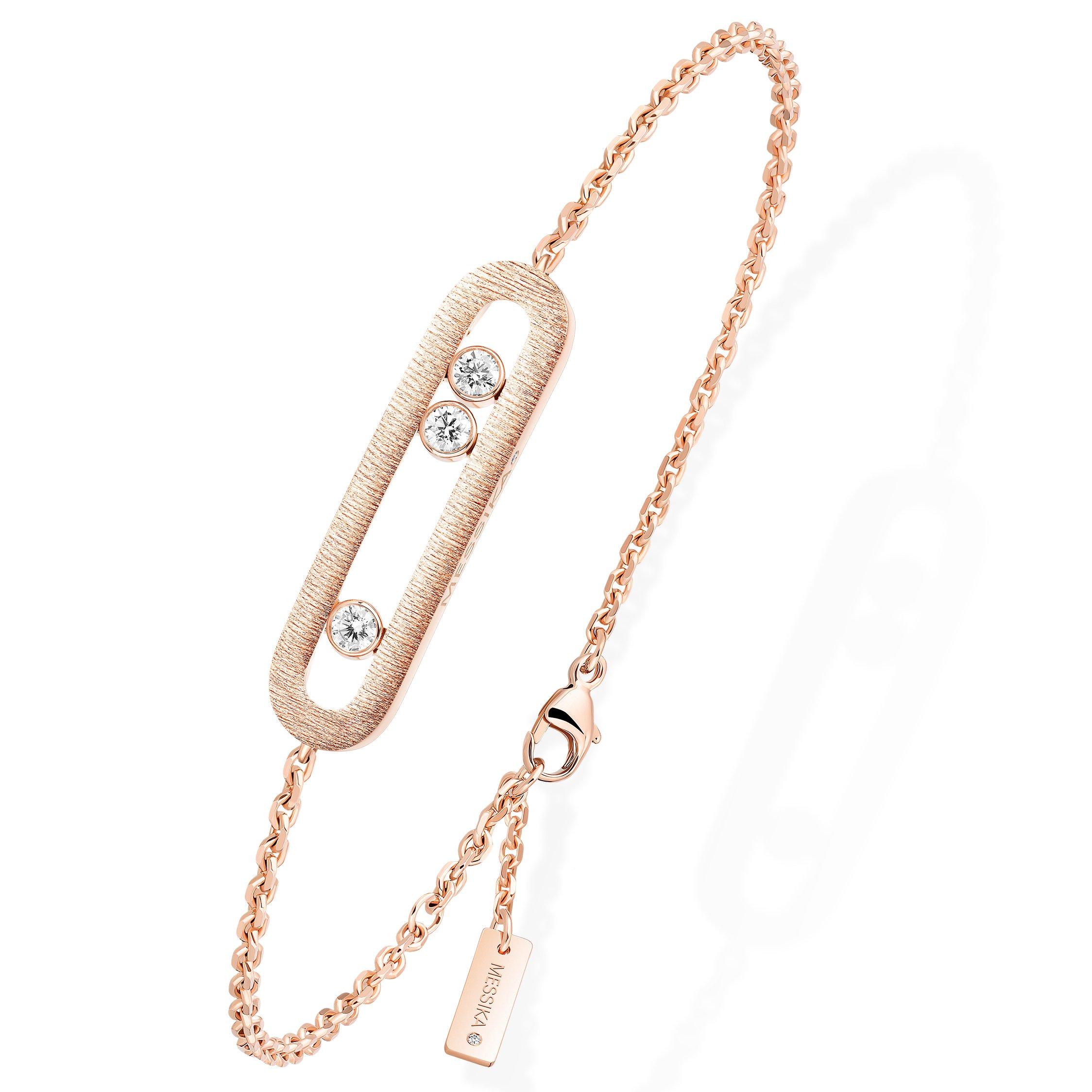 Messika Move Classique CiselÃ¨ 18ct Pink Gold Diamond Bracelet