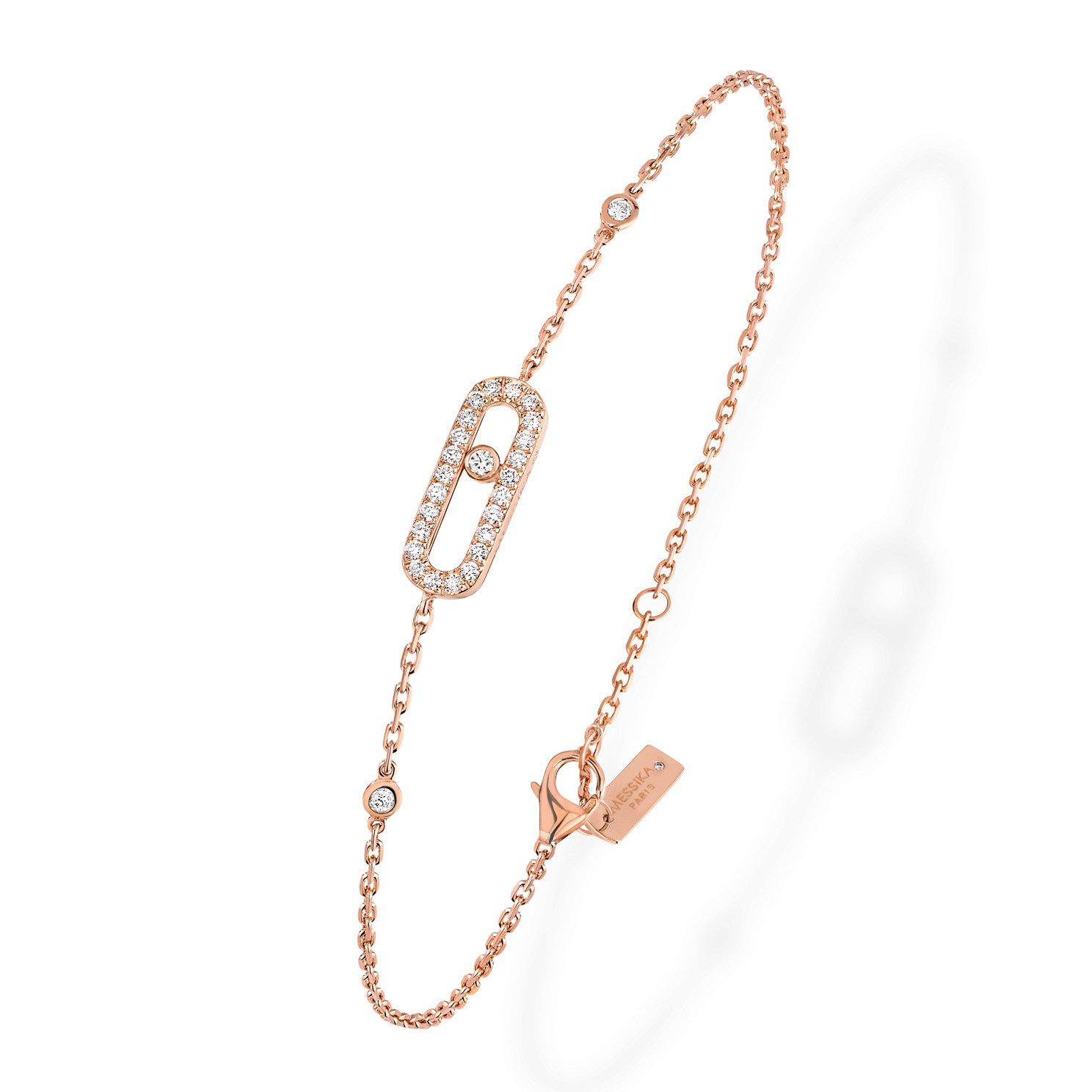 Messika Move Uno PavÃ© 18ct Pink Gold Diamond Bracelet