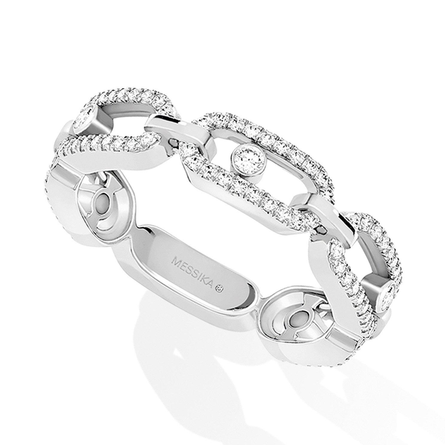 Messika Link 18ct White Gold Diamond Multi PavÃ© Ring