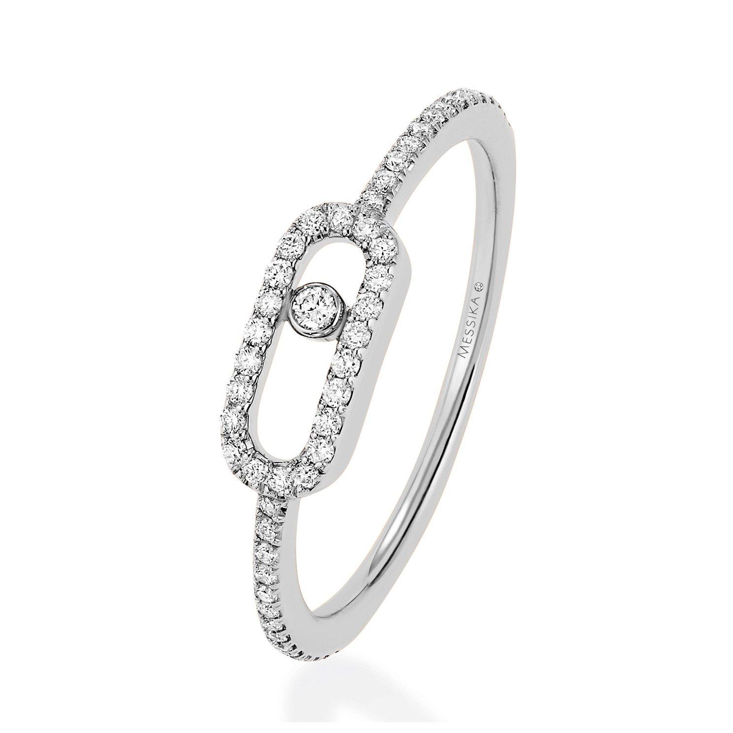 Messika Move Uno PavÃ© 18ct White Gold Diamond Ring