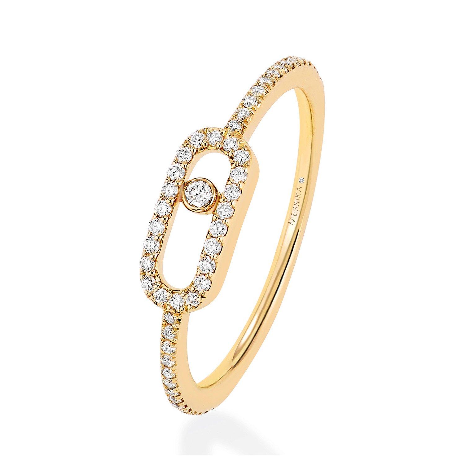 Messika Move Uno PavÃ© 18ct Yellow Gold Diamond Ring